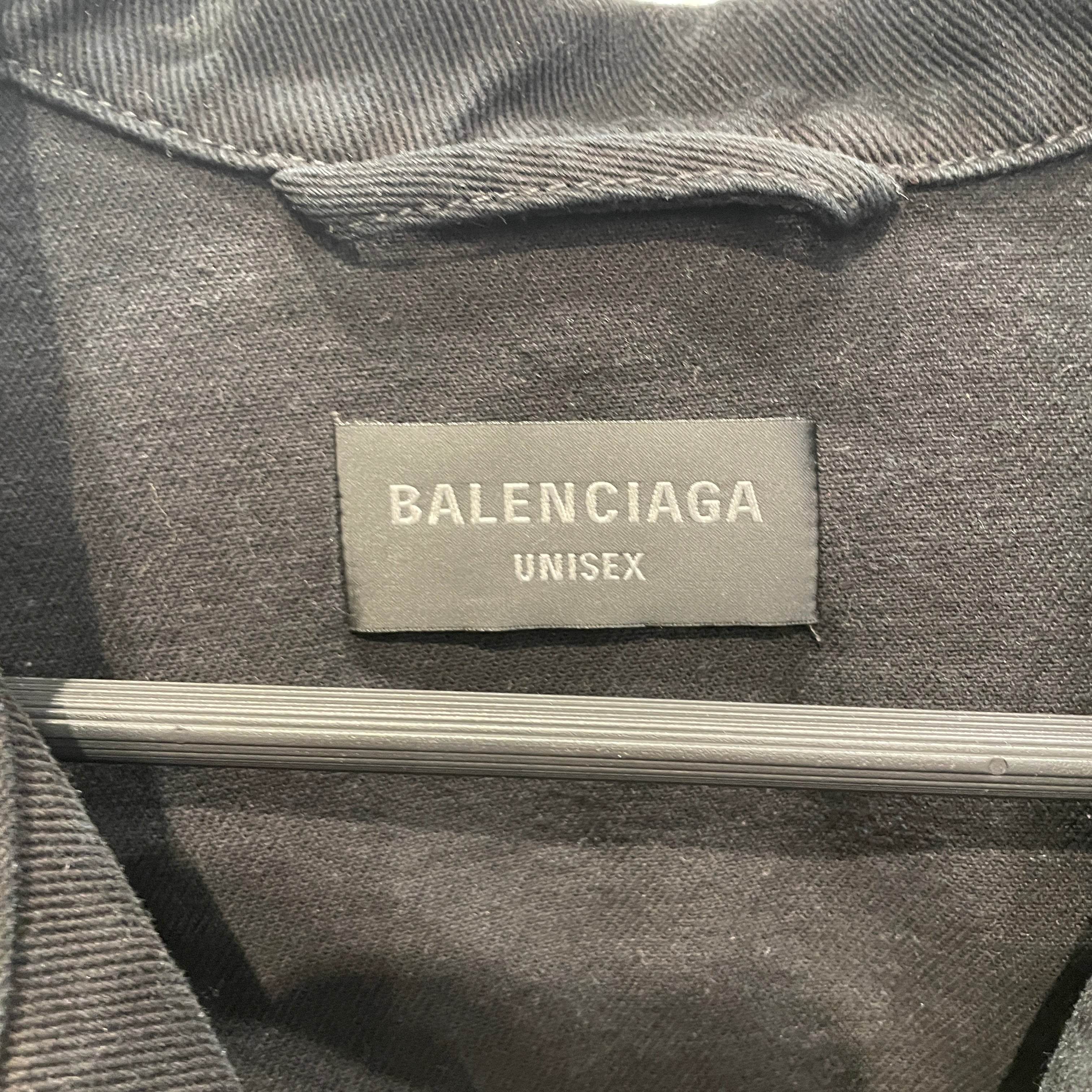 BALENCIAGA/Denim Jkt/1/Denim/BLK/BB BACK LOGO JKT view 3