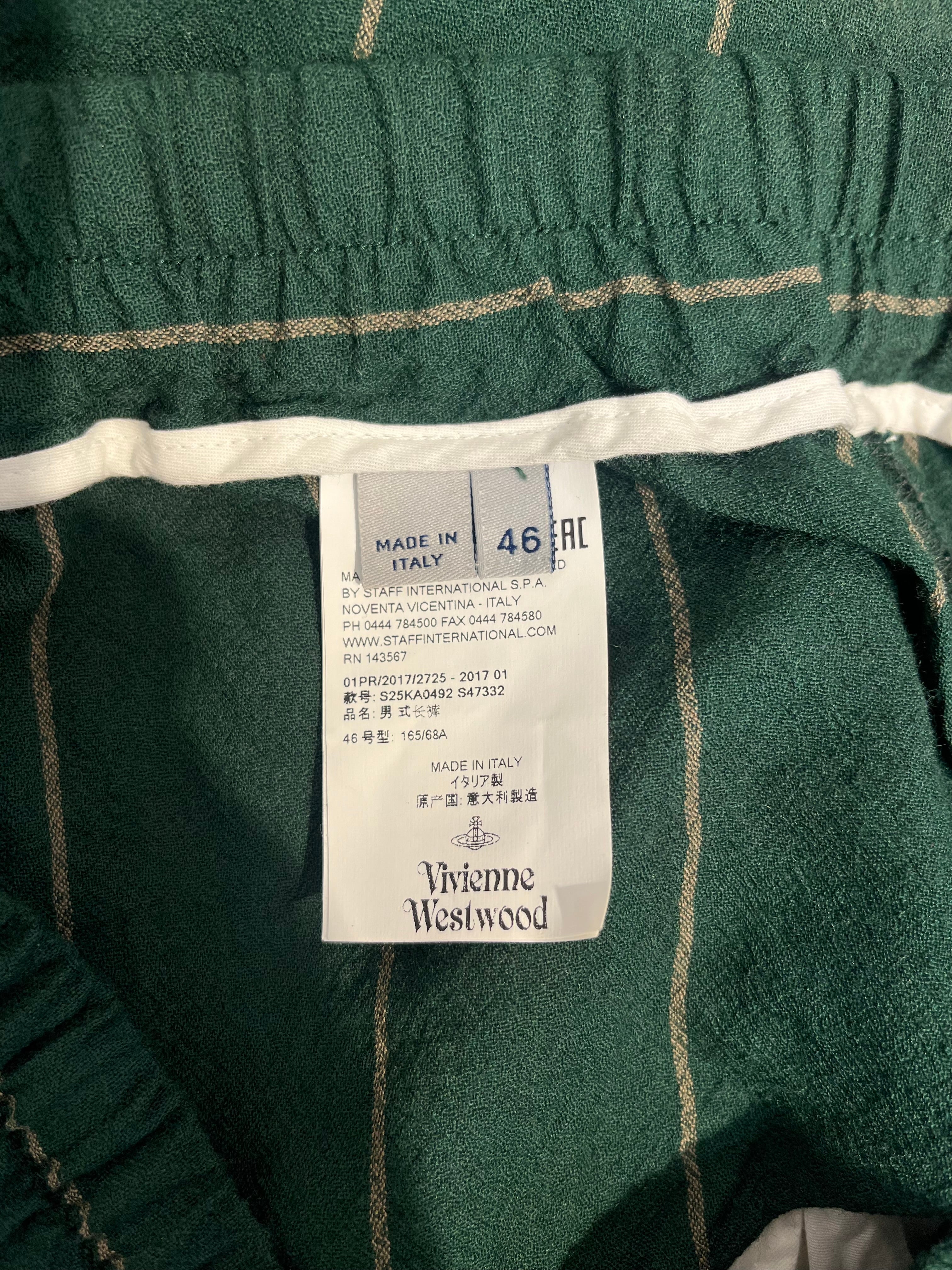 Vivienne Westwood MAN/Pants/46/Cotton/GRN/Stripe/DROP CROTCH JOGGER view 5