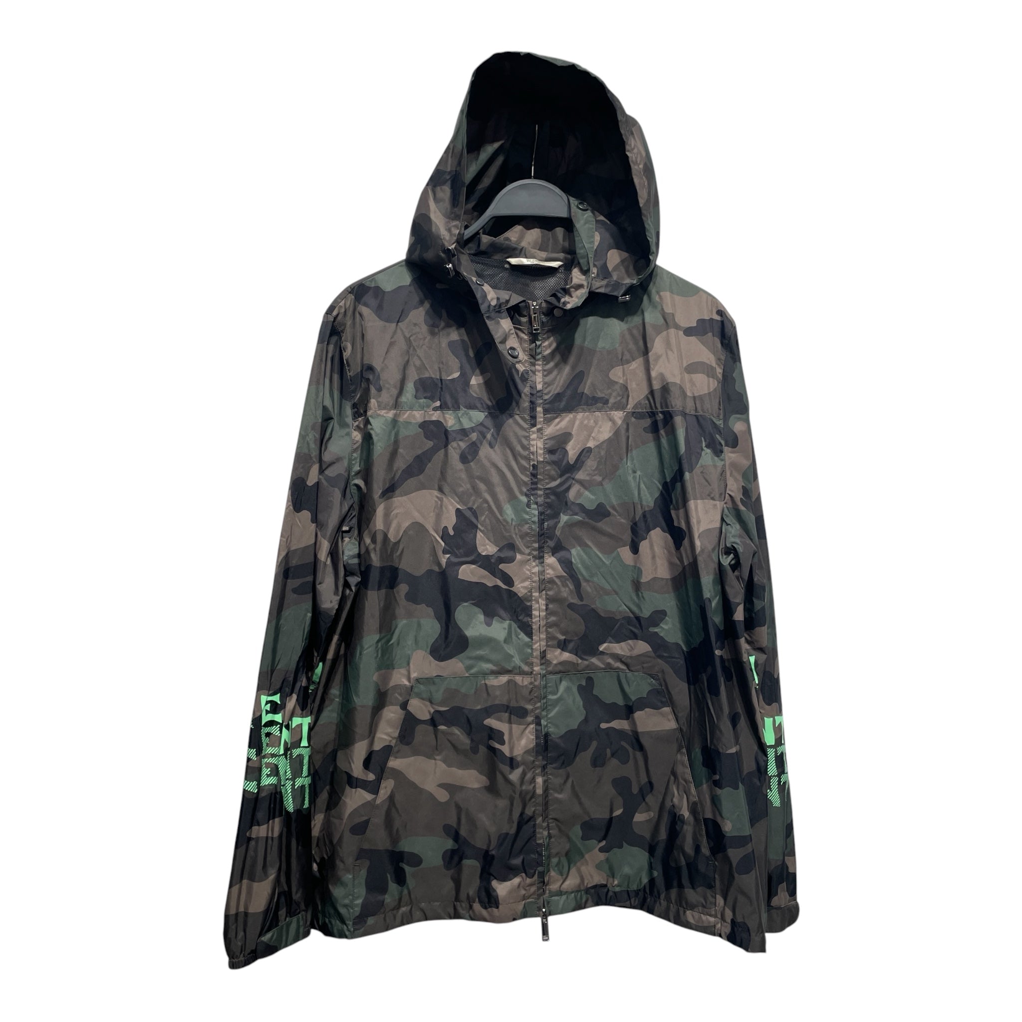 VALENTINO/Windbreaker/42/Nylon/GRN/Camouflage/CAMO LIME LOGO view 1