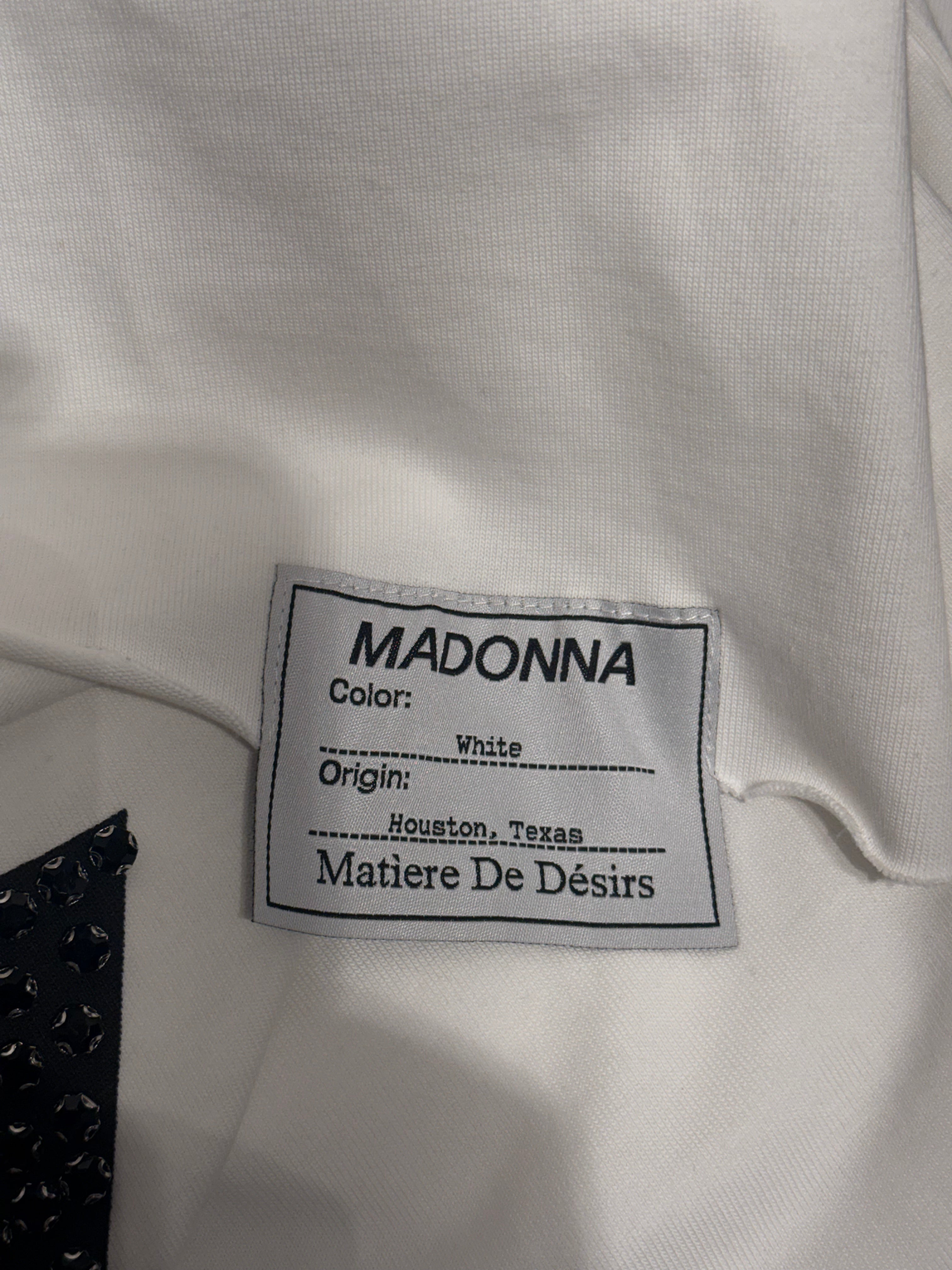 MATIERE DE DESIRS/Tank Top/XXL/Cotton/WHT/Graphic/MADONNA CUTOFF view 4