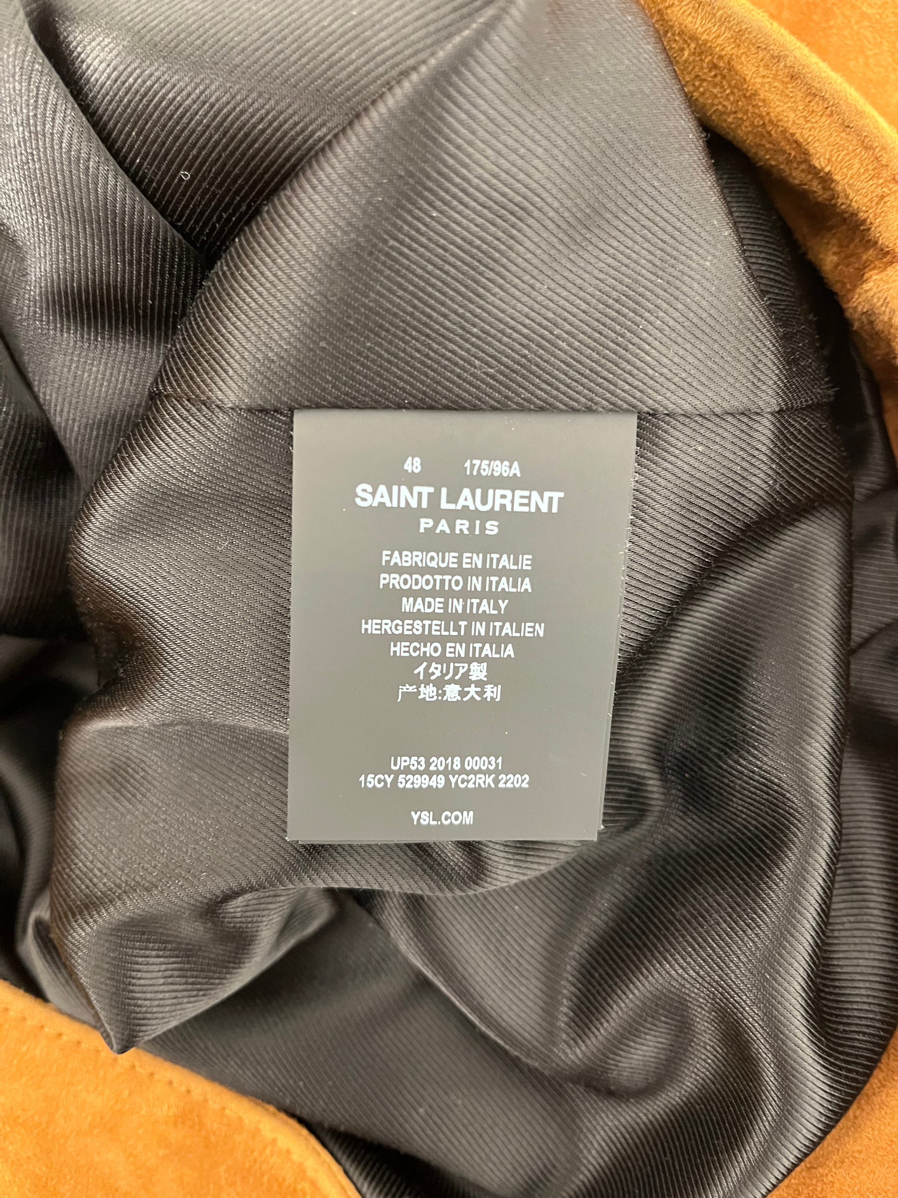 SAINT LAURENT/Jacket/48/Suede/CML/2018 SUEDE LAMB TRUCKER view 4