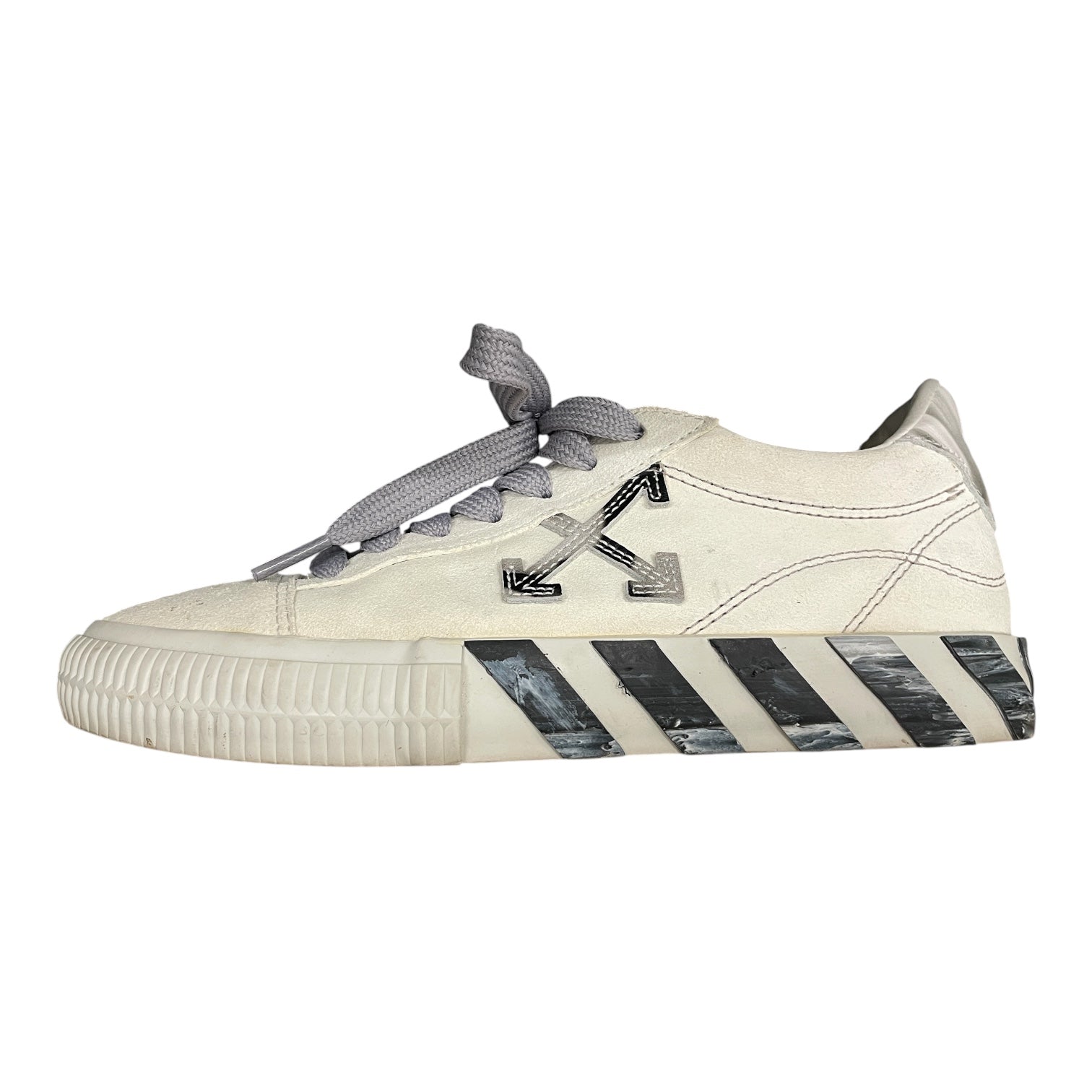OFF-WHITE/Low-Sneakers/EU 37/Suede/WHT/OFF WHITE LIQUID MELT LOW VUL view 3