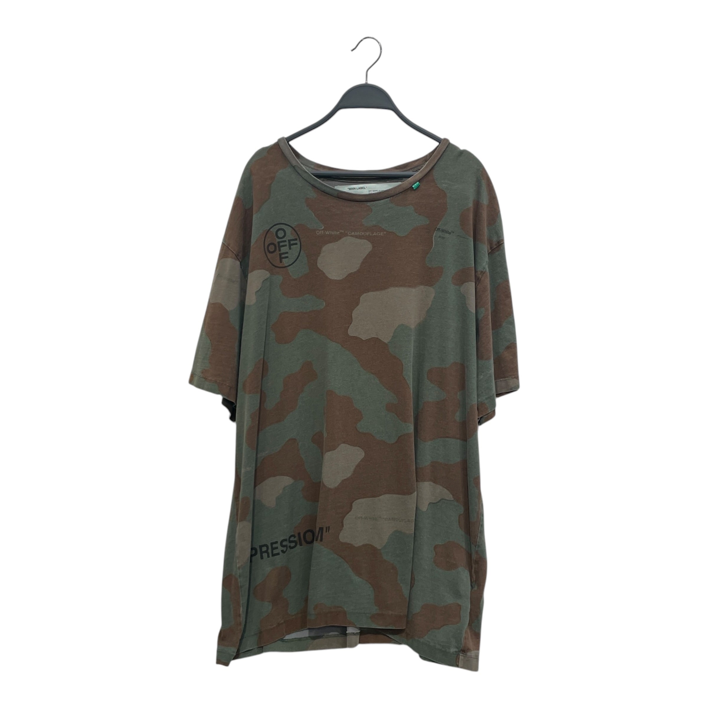OFF-WHITE/T-Shirt/L/Cotton/GRN/Camouflage/IMPRESSIONISM view 1