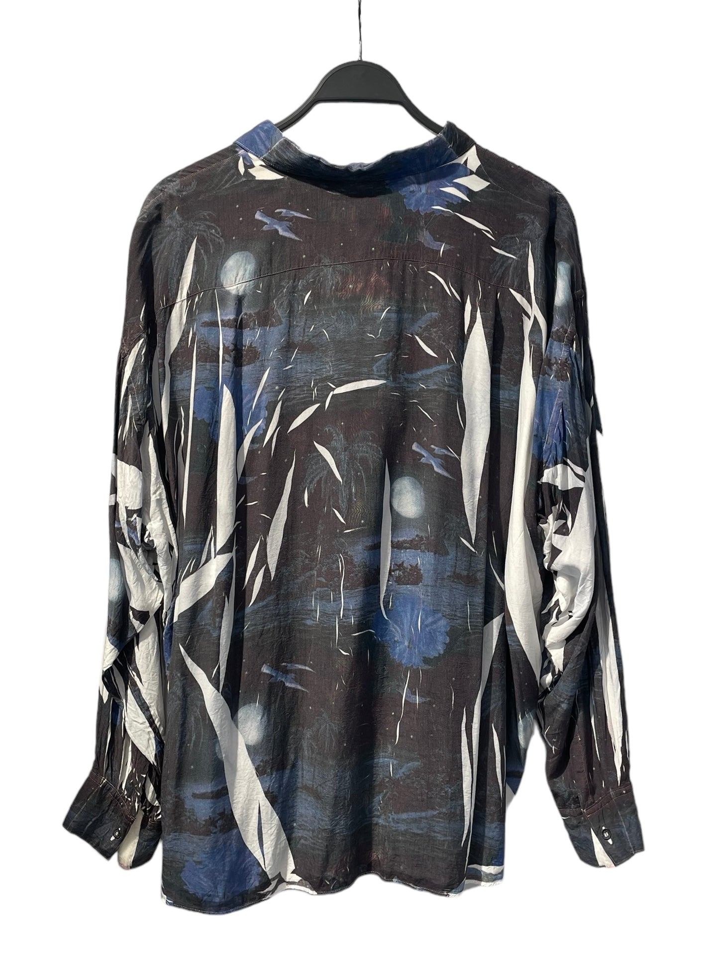 doublet/LS Shirt/S/Rayon/BLU/All Over Print/MOON PRINT / LONG WASH TAG view 2