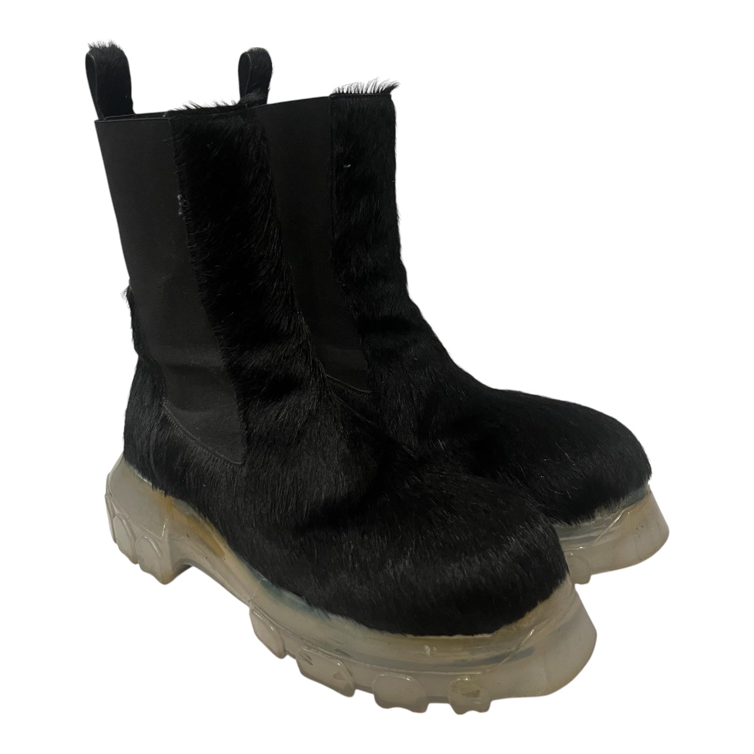 Rick Owens/Pull-On Boots/EU 44/Cowhide/BLK/Pony Hair Bozo Beatle Tracktor view 1