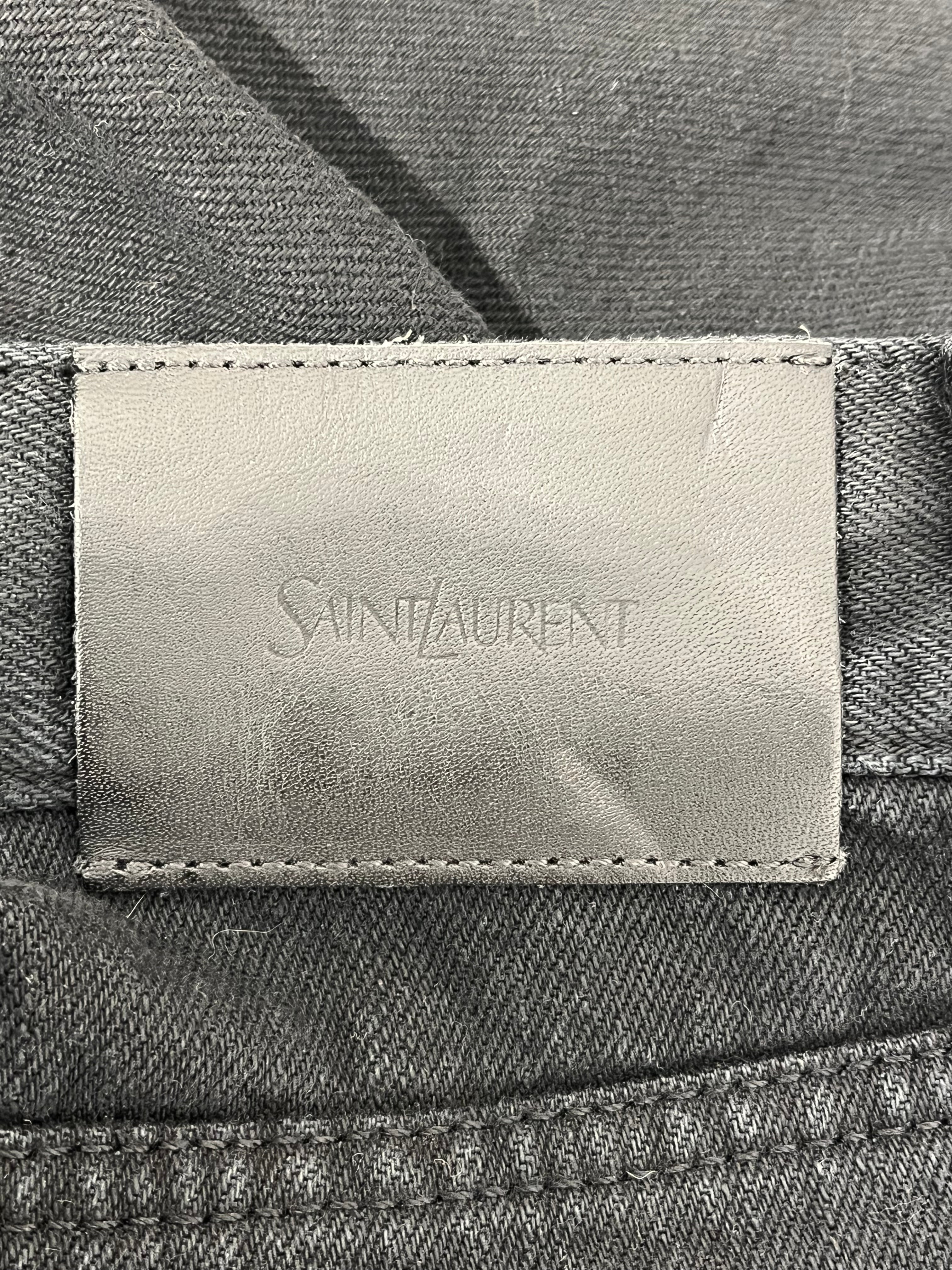 SAINT LAURENT/Pants/32/Cotton/BLK/2024 D50 TAPERED JEANS view 3