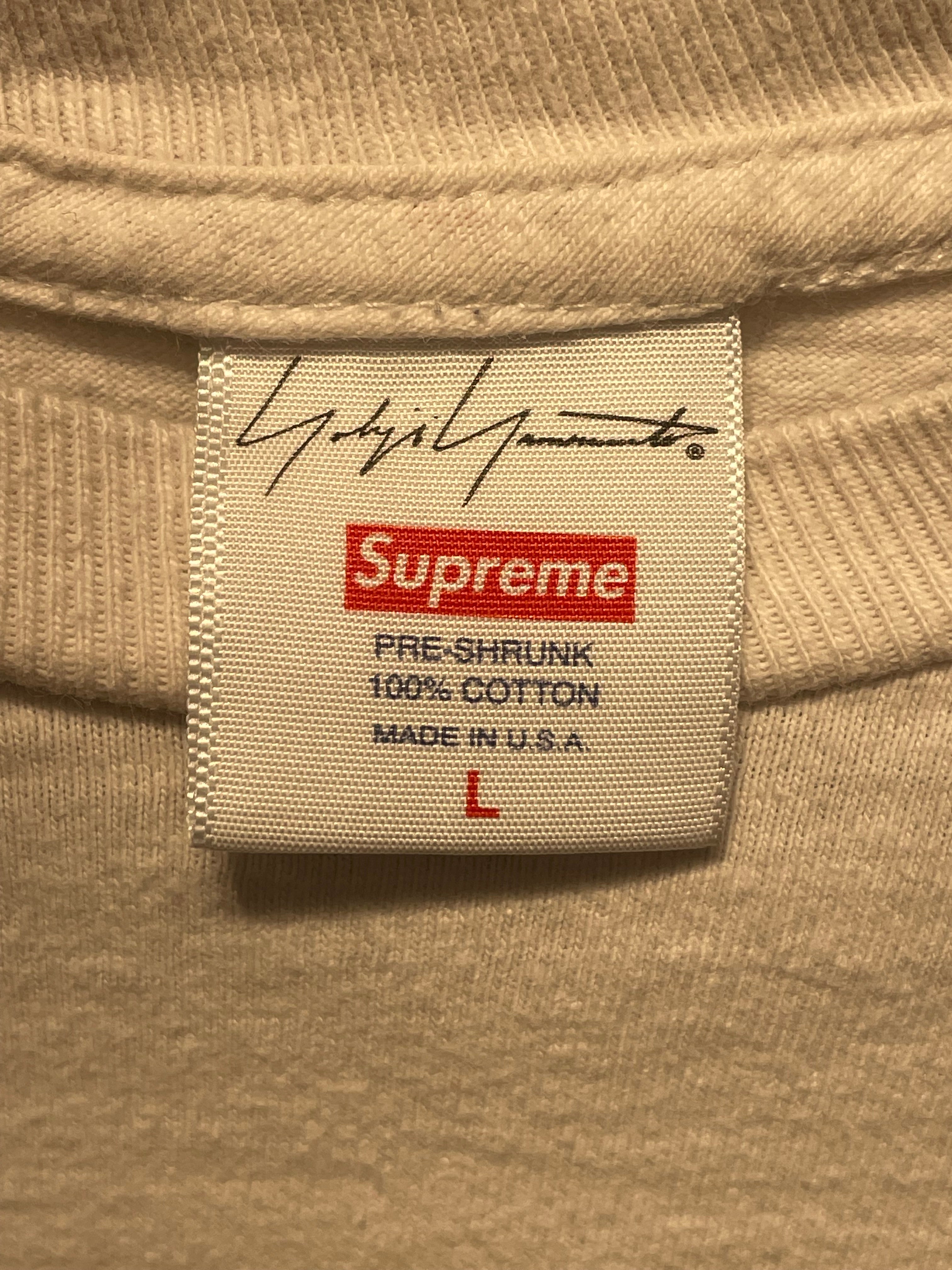 Supreme/YOHJI YAMAMOTO/T-Shirt/L/Cotton/WHT/Graphic/scribble potrait tee view 3