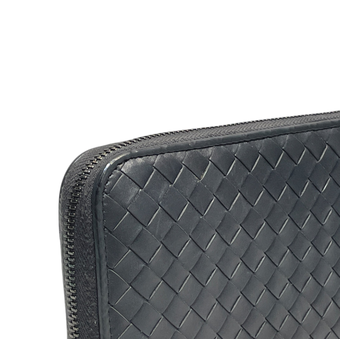 BOTTEGA VENETA/Long Wallet/Leather/GRY/L's/gry zipper view 6
