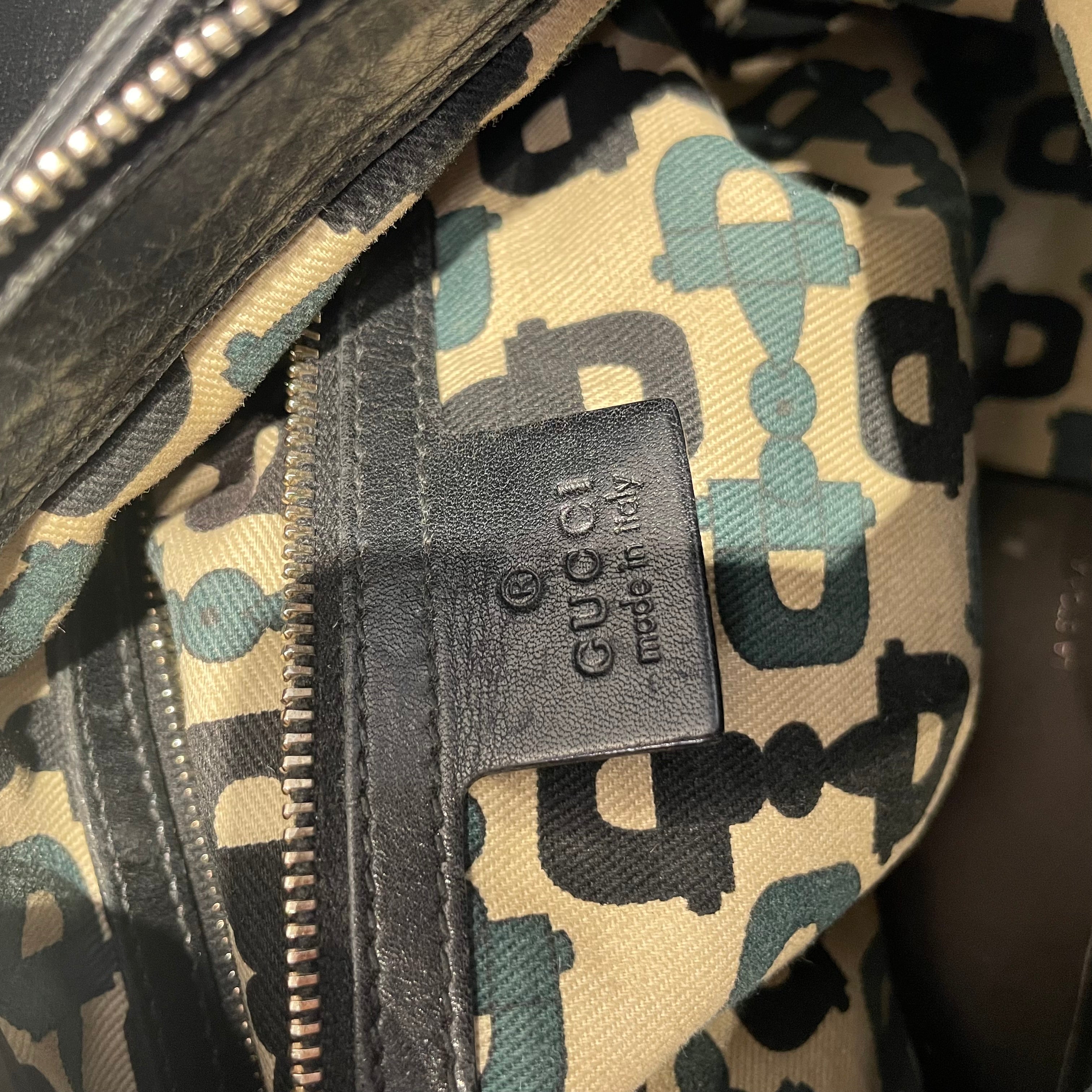 GUCCI/Tote Bag/Leather/BLK/Halser Horsebit Creole view 4