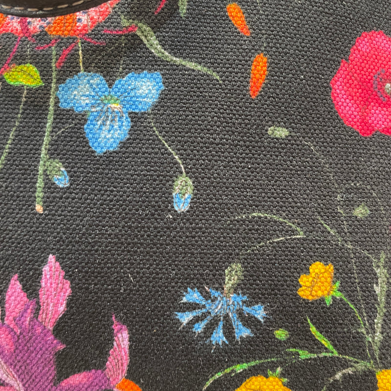 GUCCI/Tote Bag/Floral Pattern/Cotton/BLK/154372001013