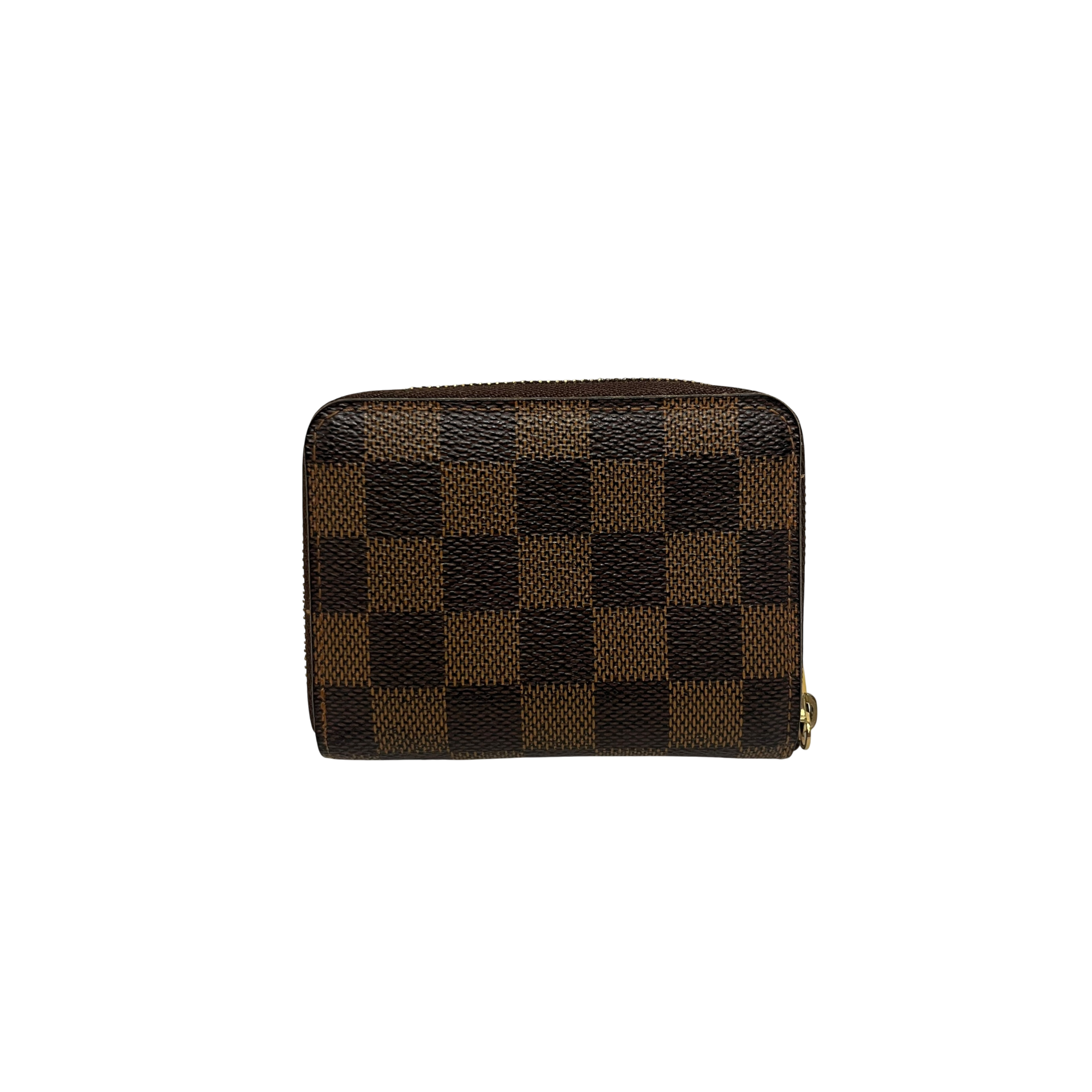 LOUIS VUITTON/Coin Wallet/Leather/BRW/M's/zip wallet view 2