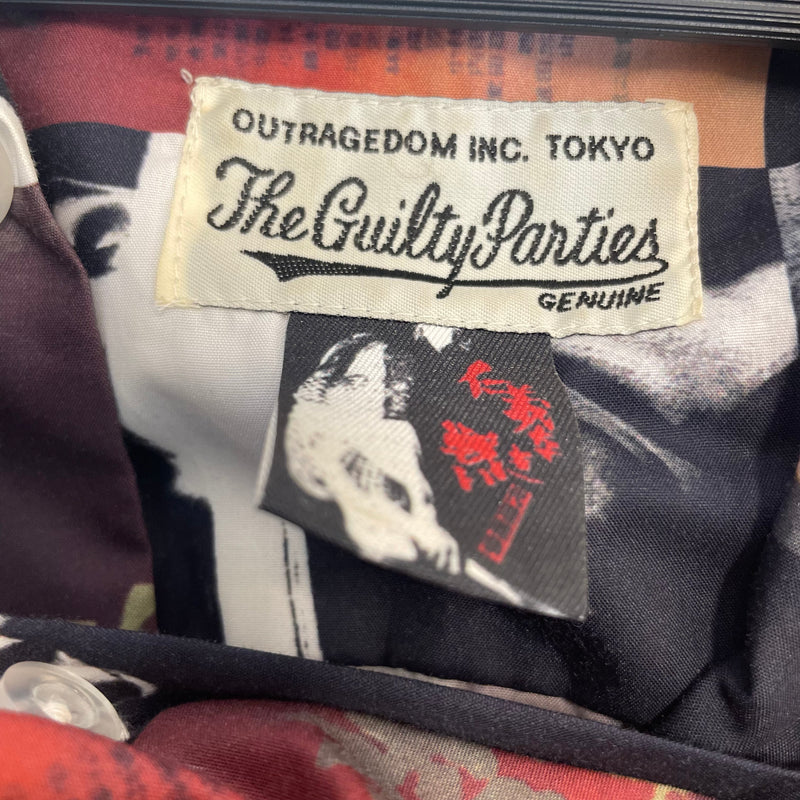 THE GUITY PARTIES/Hawaiian Shirt/L/Rayon/MLT/All Over Print/ASIAN TEXT ALL OVER