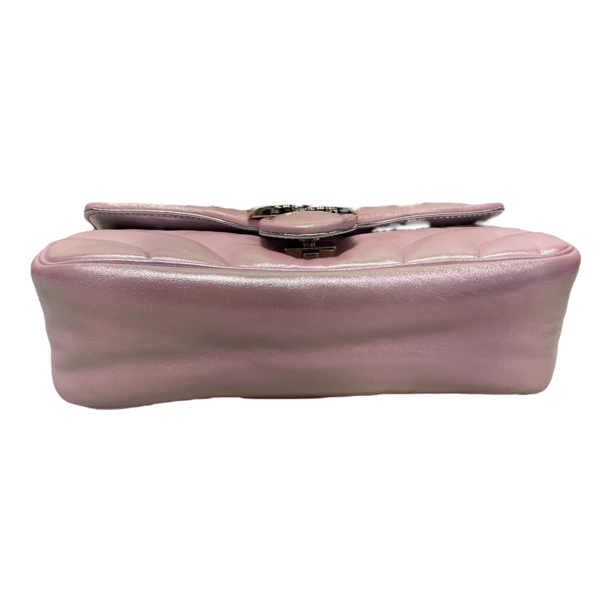 GUCCI/Cross Body Bag/Iridescent/Leather/PNK/GG Marmont Nappa Chevron view 5