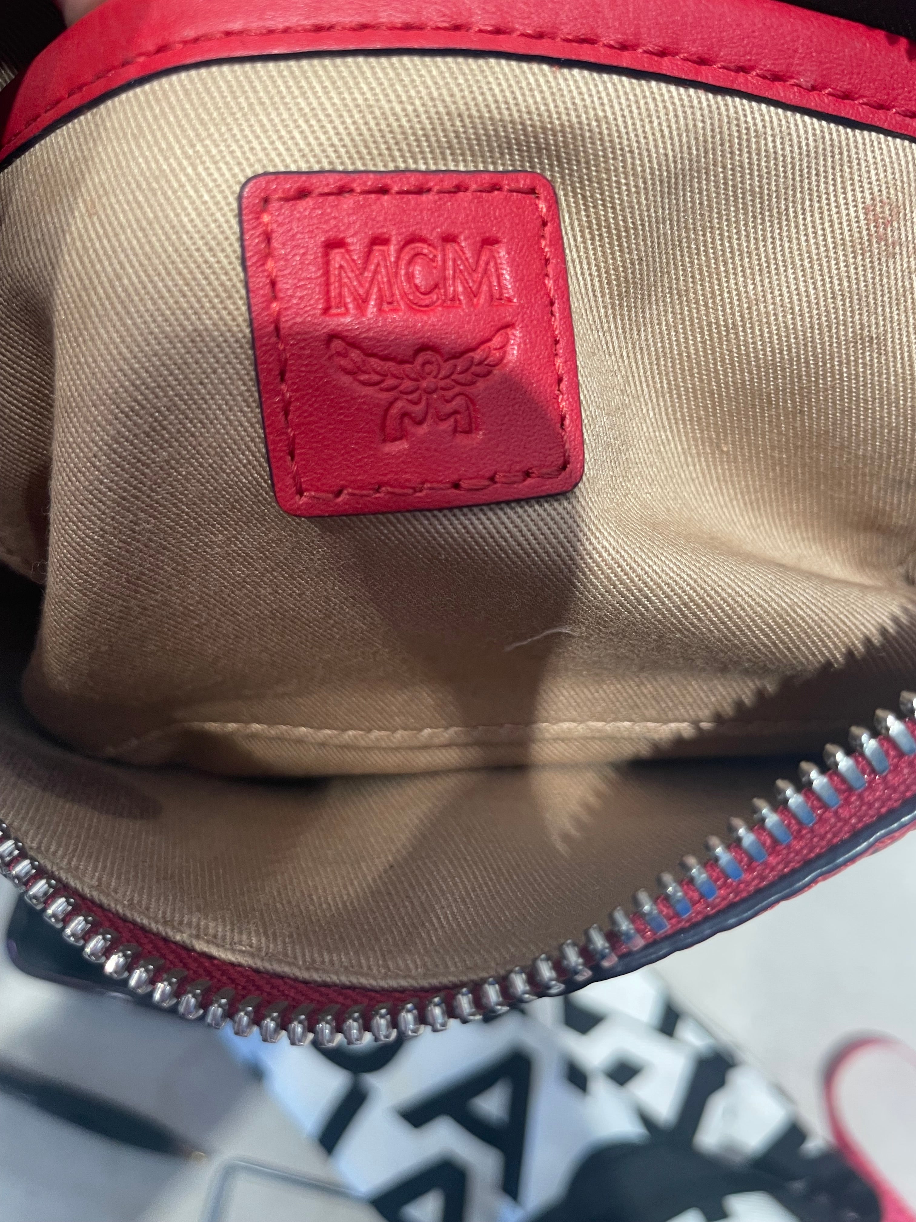 MCM/Bag/All Over Print/RED/Canvas Visetos Monogram view 4