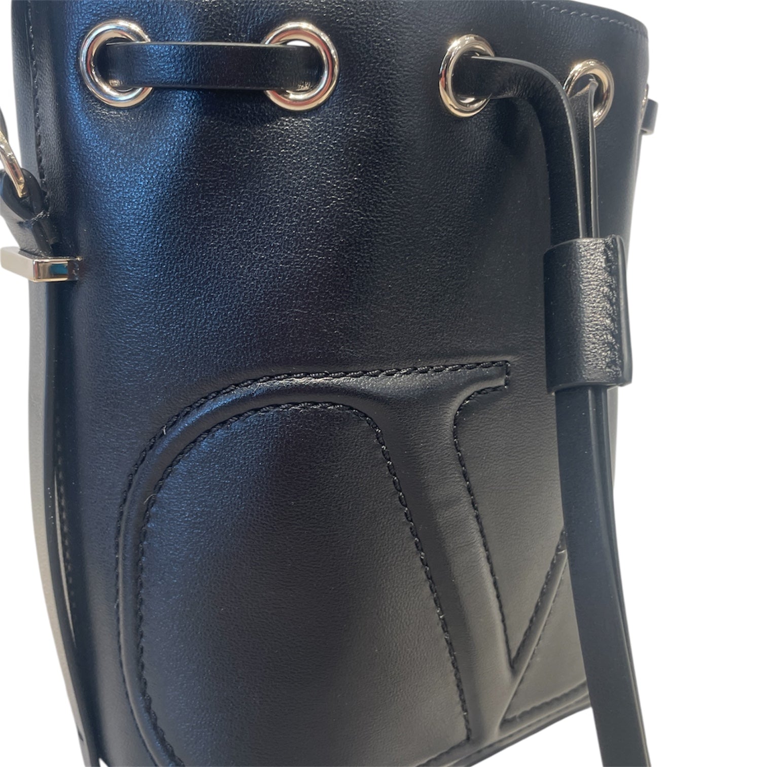 VALENTINO GARAVANI/Bag/Leather/BLK/BUCKET BAG view 7