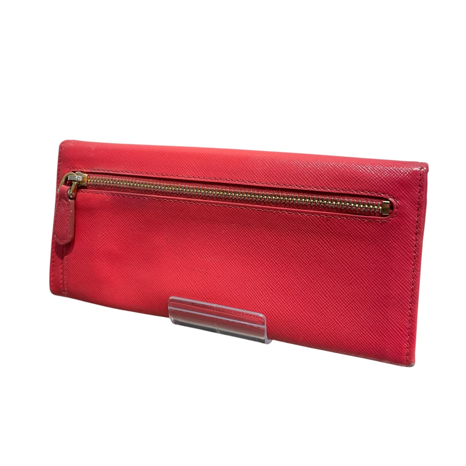 PRADA/Long Wallet/Leather/RED/Saffiano Long Wallet view 2