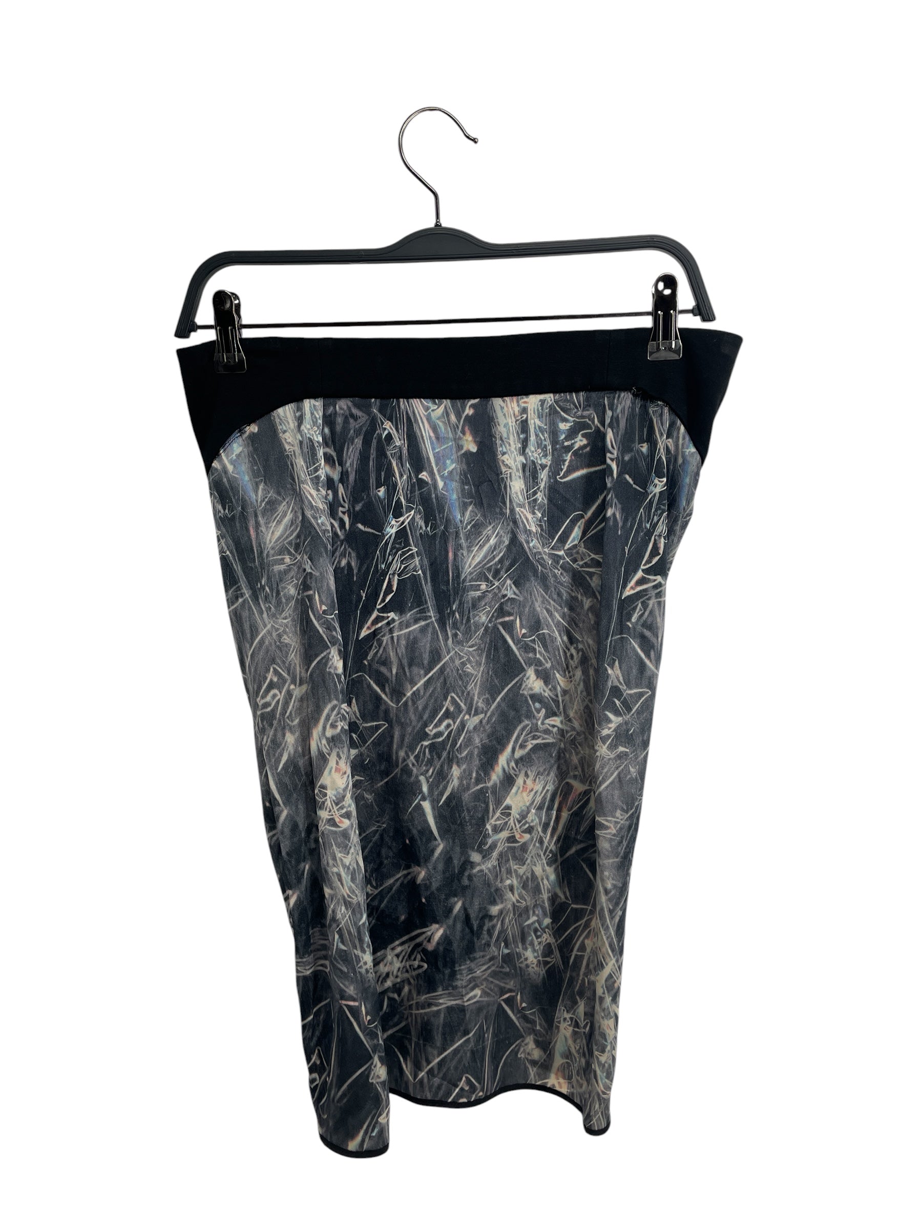 Helmut Lang/Skirt/S/All Over Print/Silk/MLT/WASHED BLK\ STRECTH SILK view 2