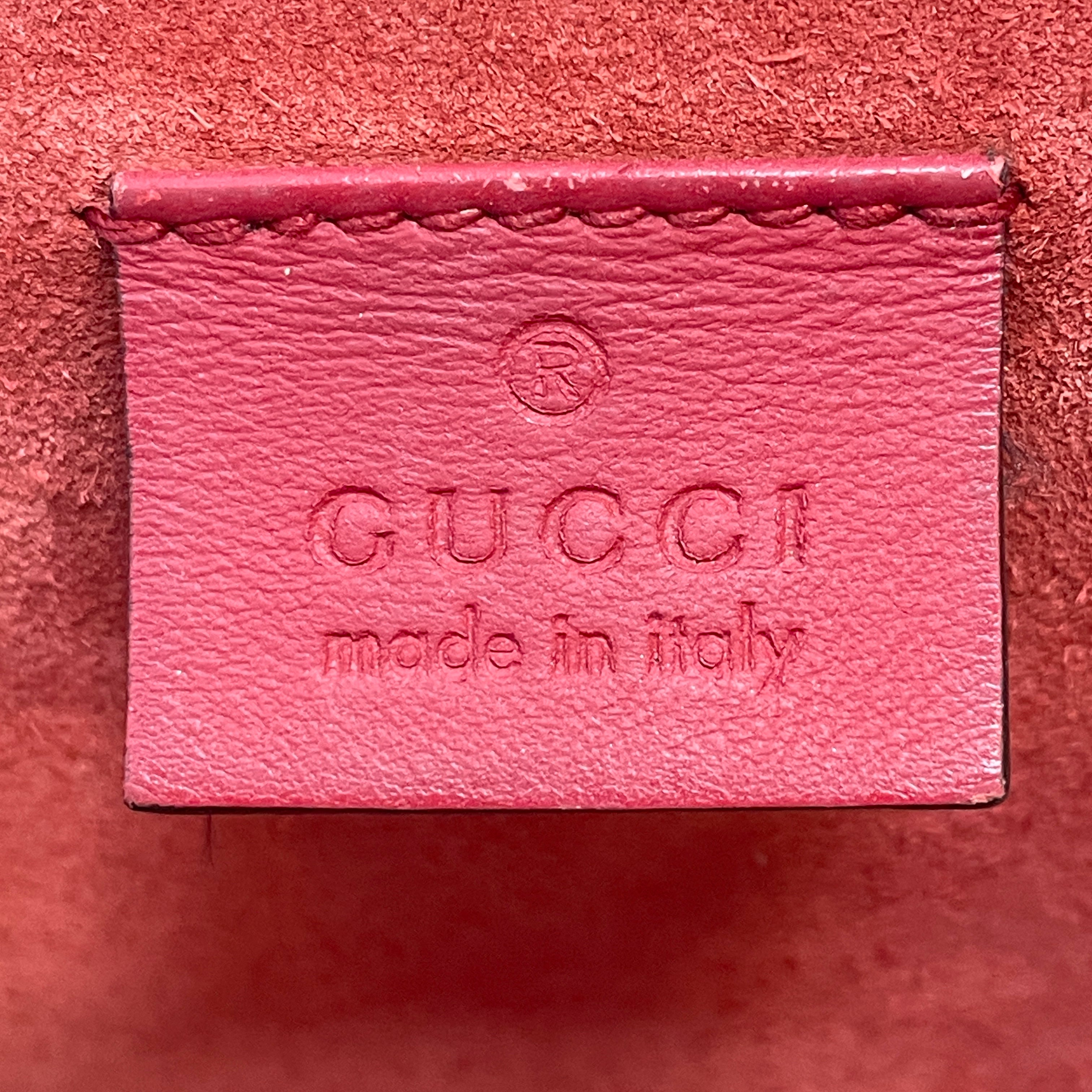 GUCCI/Bag/Monogram/Leather/CML/RED SUEDE SIDES/TIGER CLOSURE view 6