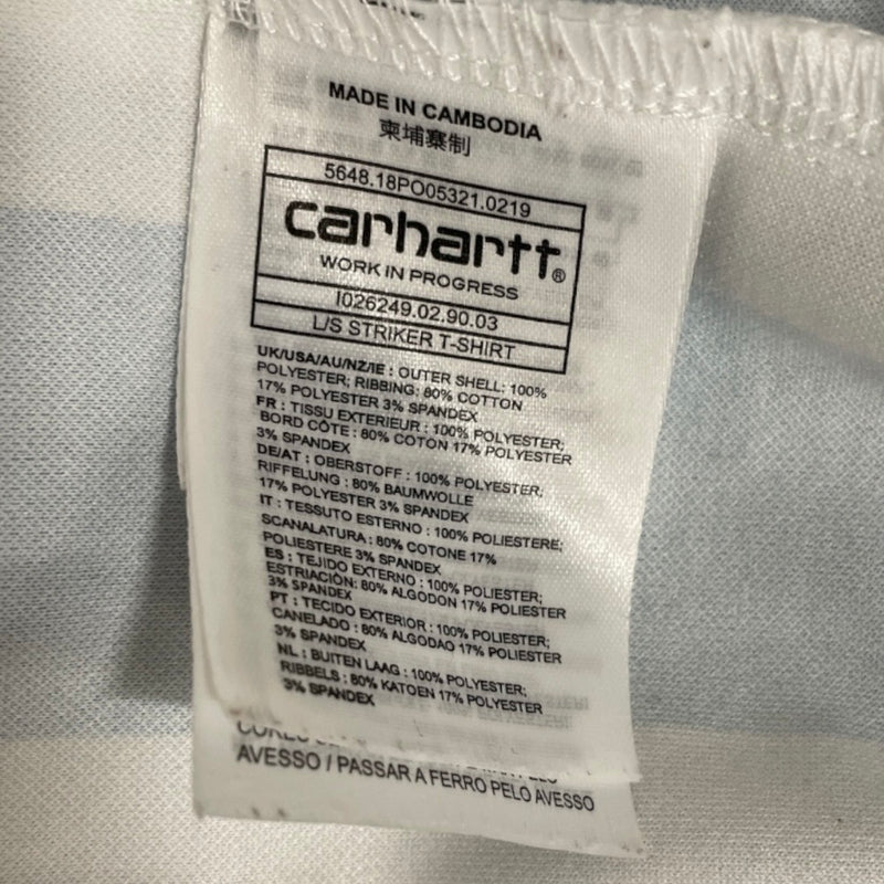 CARHARTT WIP(WORK IN PROGRESS)/LS T-Shirt/M/MLT/Stripe/Blue white stripes