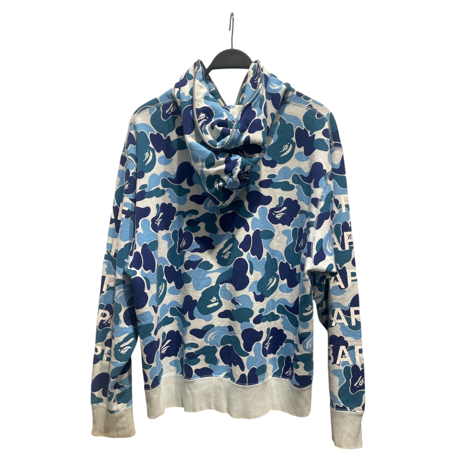A BATHING APE/Zip Up Hoodie/L/Camouflage/Cotton/BLU/ABC Blue Camo Full Zip view 2