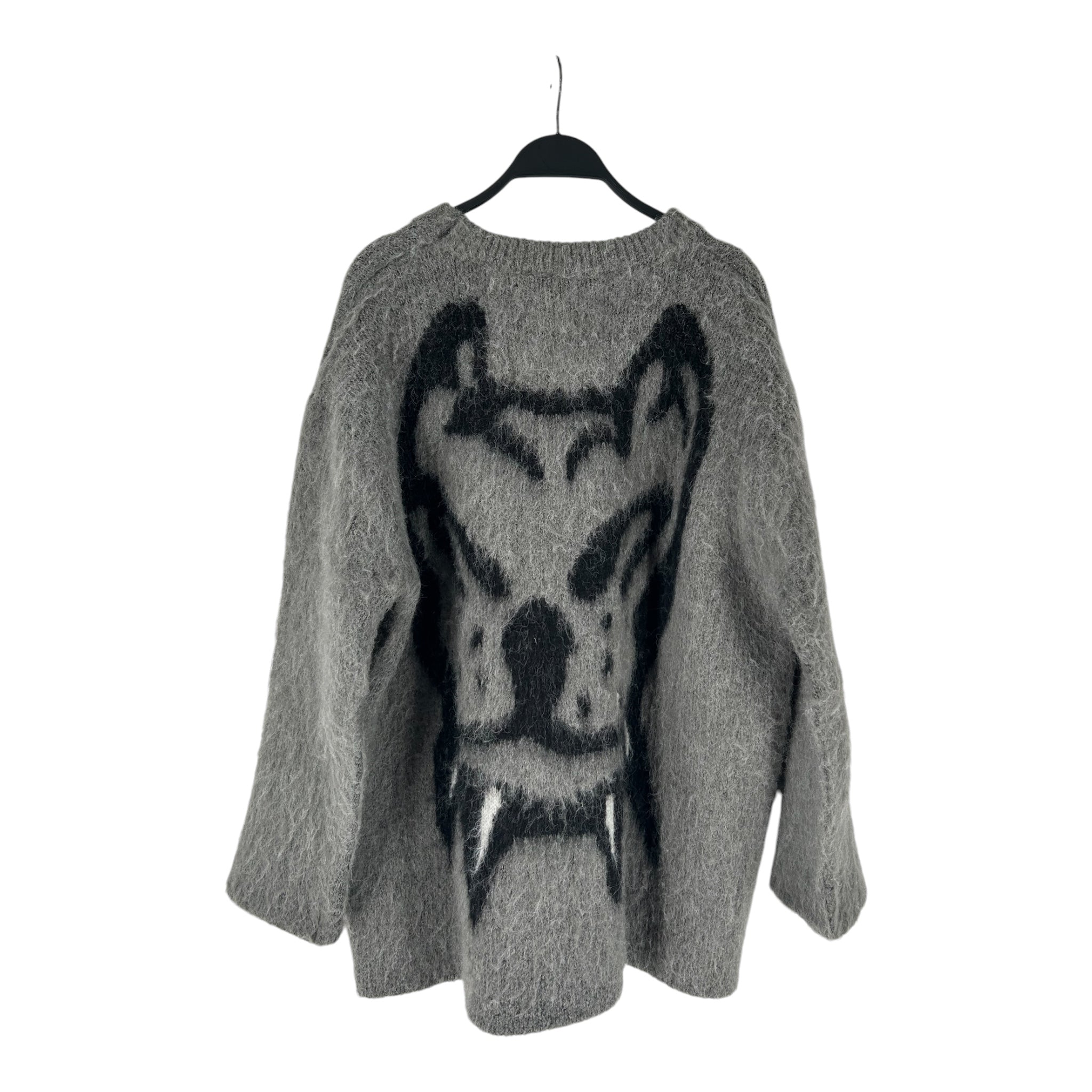 GIVENCHY/Sweatshirt/S/Wool/GRY/KNIT CREWNECK MOHAIR DOG view 2