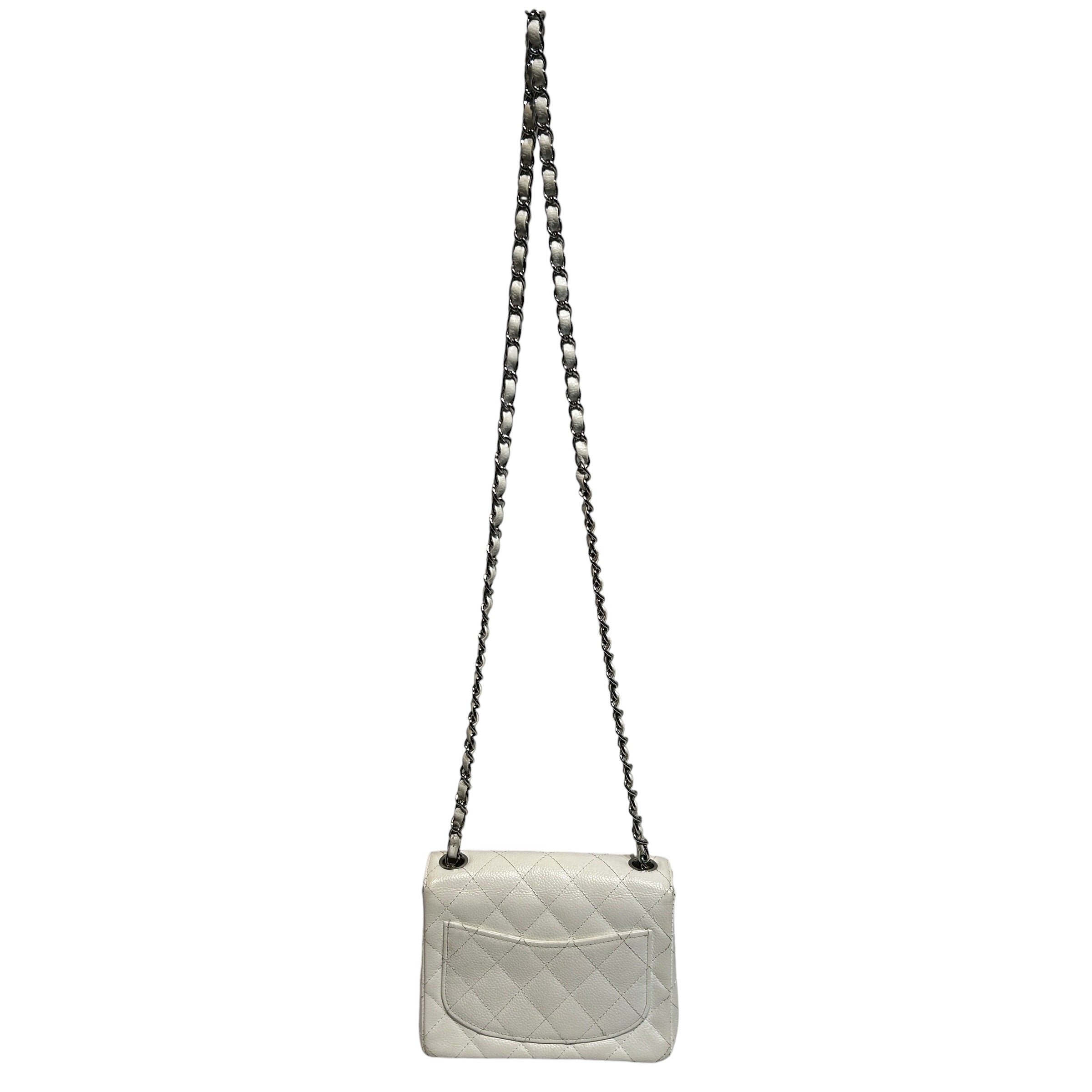 CHANEL/Bag/WHT/Mini Caviar Flap view 2