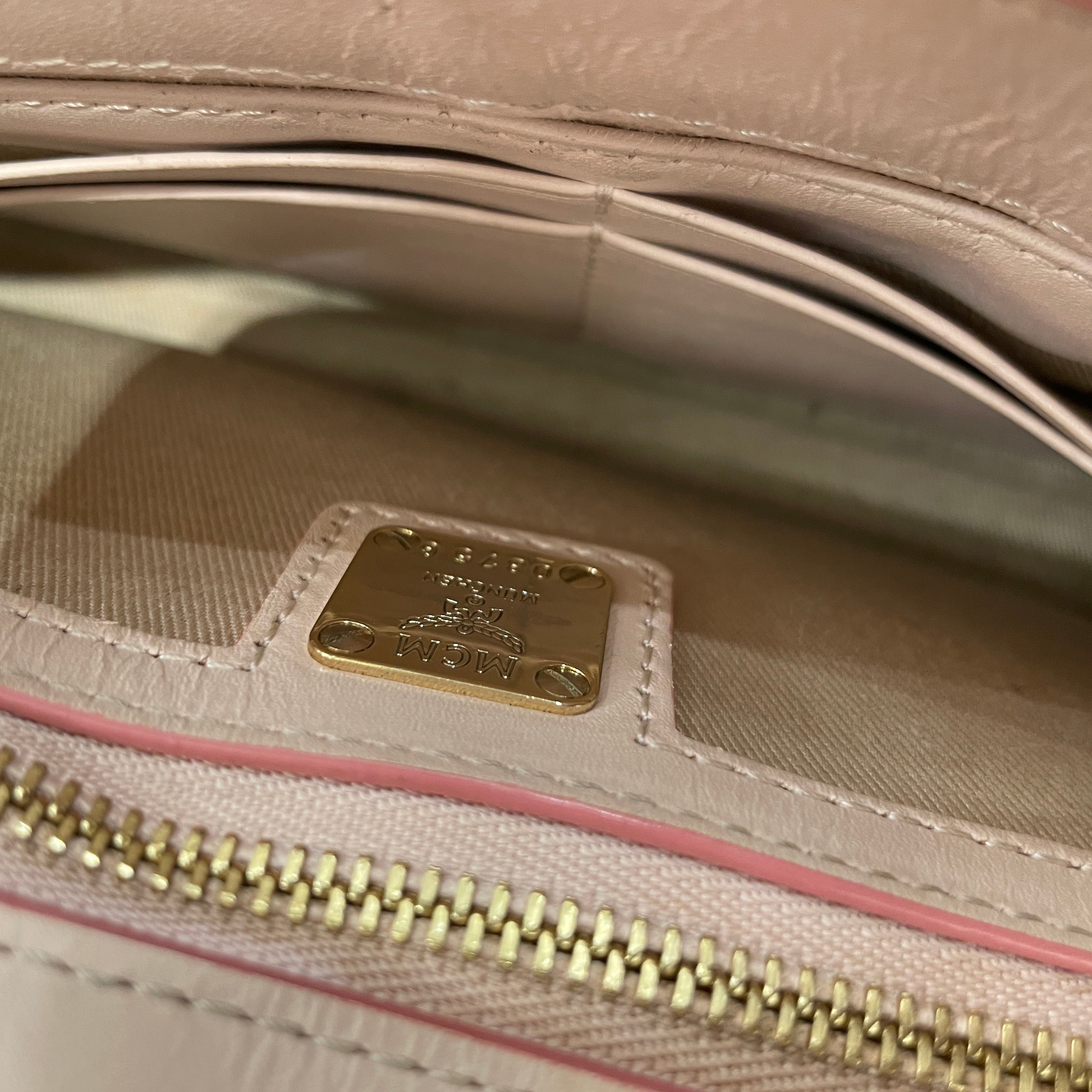 MCM/Cross Body Bag/Monogram/Leather/PNK/ view 3