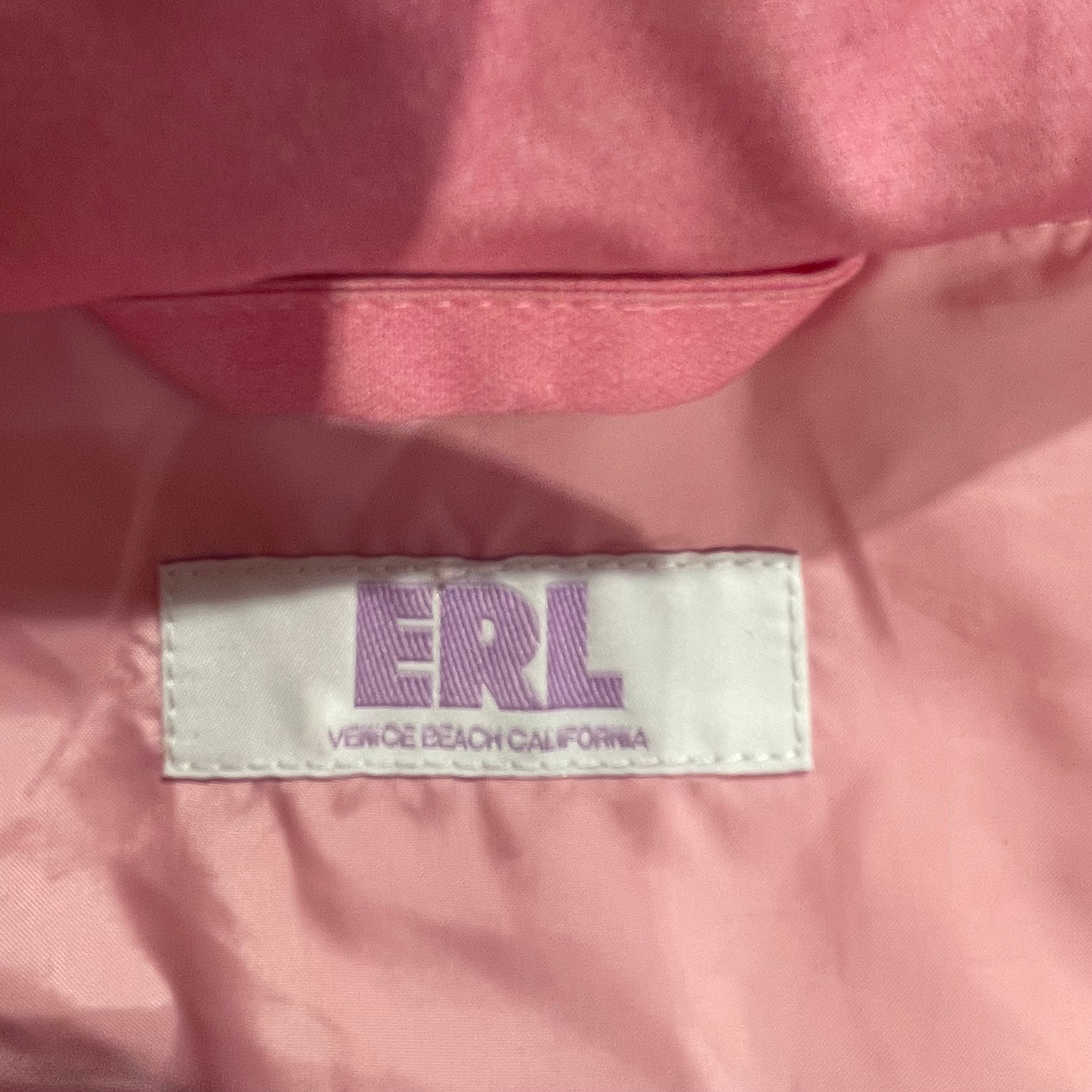 ERL/Coat/L/Cotton/PNK/All Over Print/sunset puffer pnk/orn/drk pnk view 3