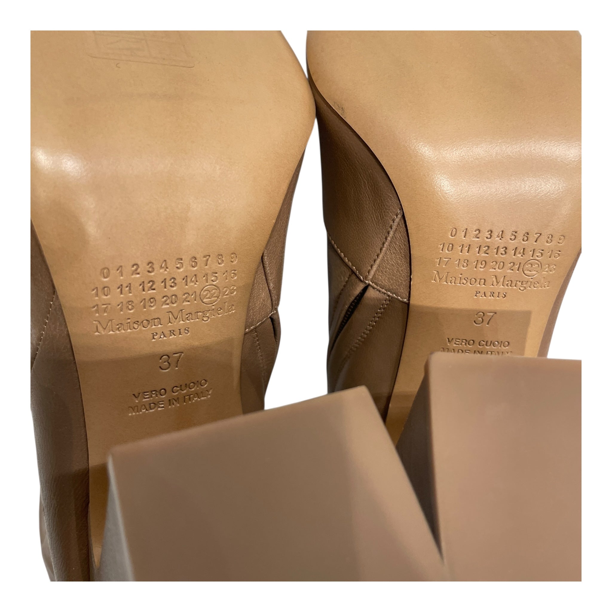 Maison Margiela/Booties/EU 37/Leather/BEG/ANKLE BOOTIE view 5