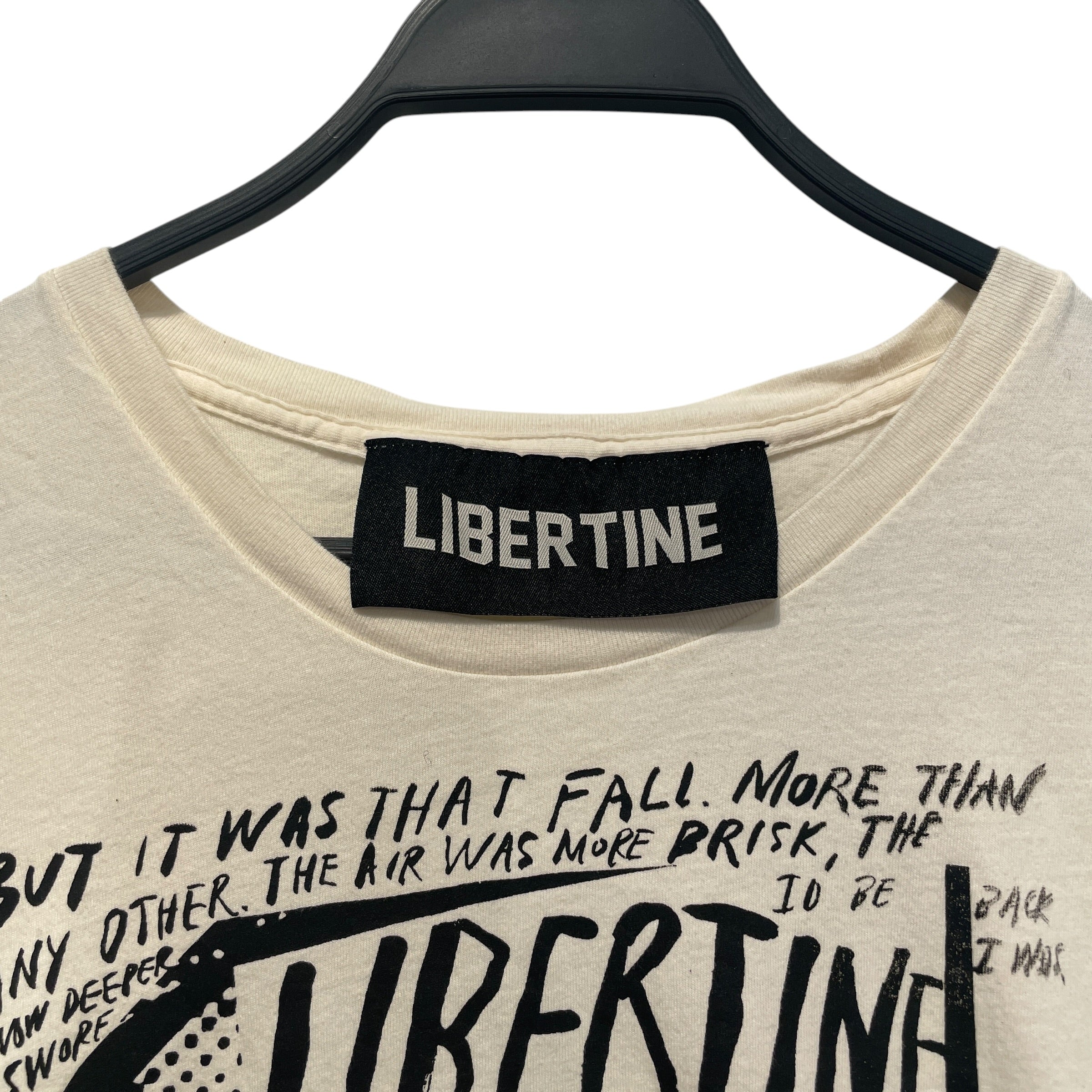 Libertine/T-Shirt/L/Graphic/Cotton/WHT/Half Tone Face  Tshirt view 3