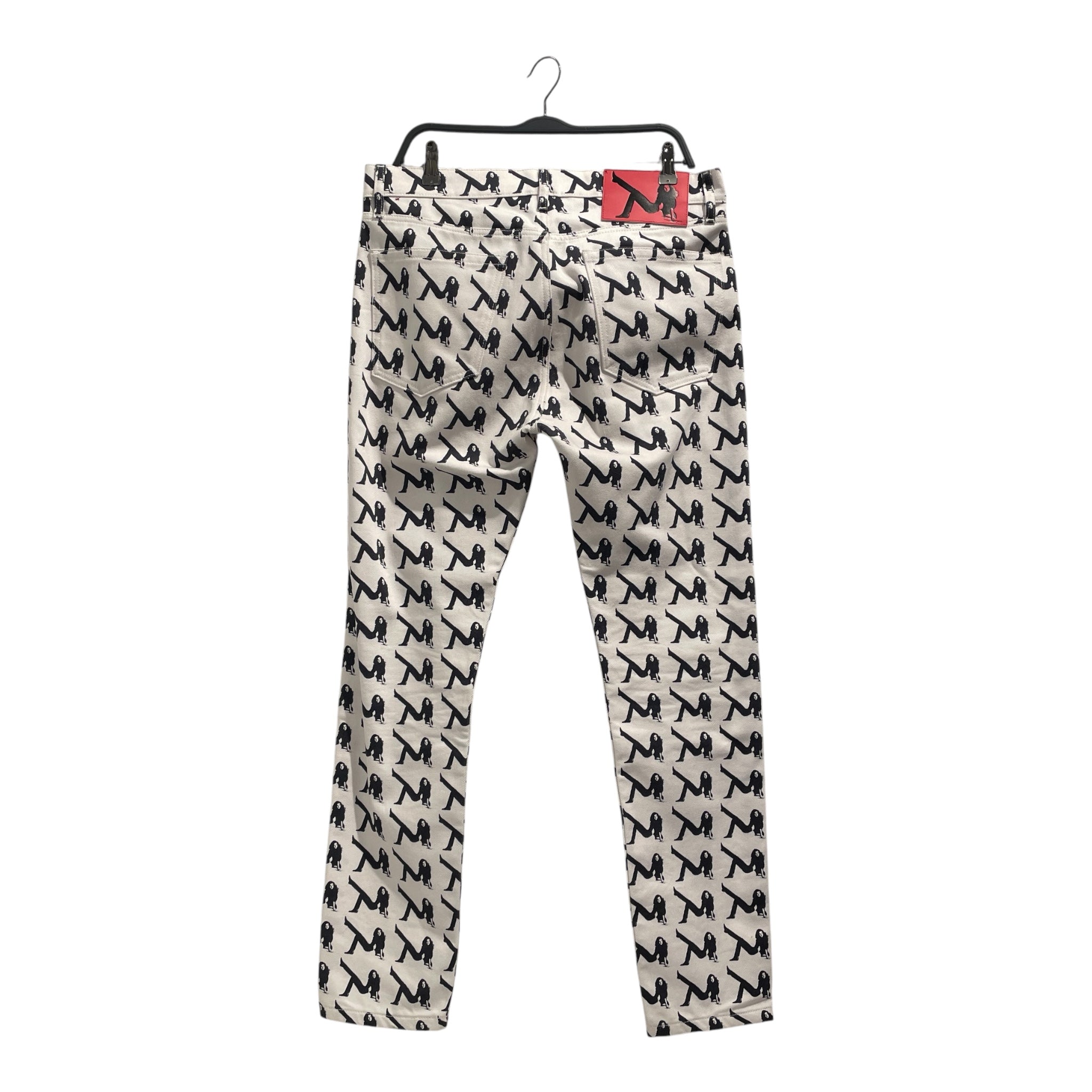 Calvin Klein 205W39NYC/Straight Pants/32/Denim/WHT/All Over Print/M191320012 view 2