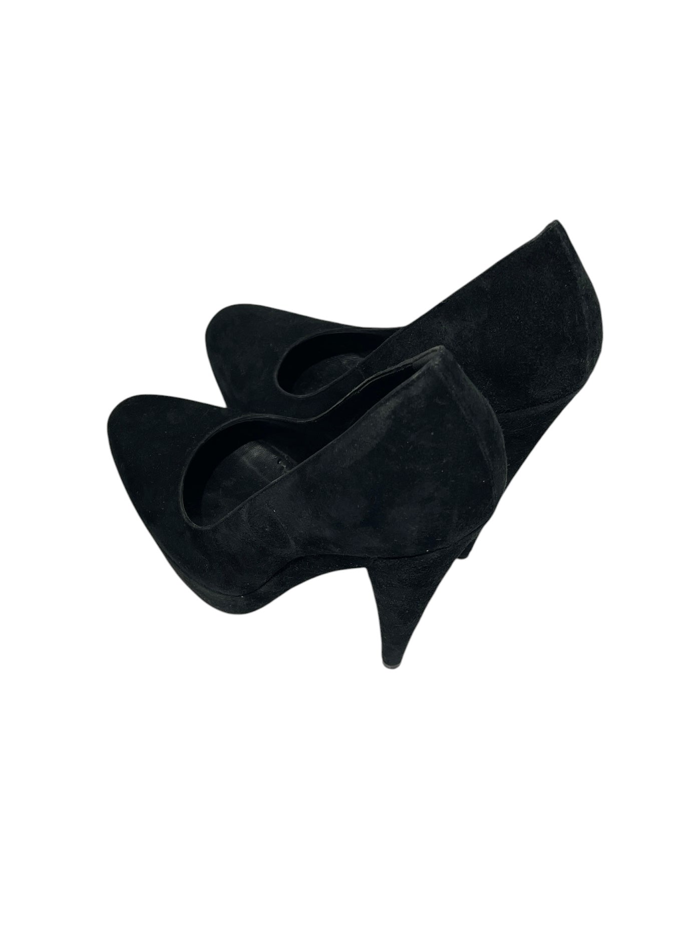 YVES SAINT LAURENT/Heels/EU 37.5/Suede/BLK/PLATFORM CLOSE TOED view 2