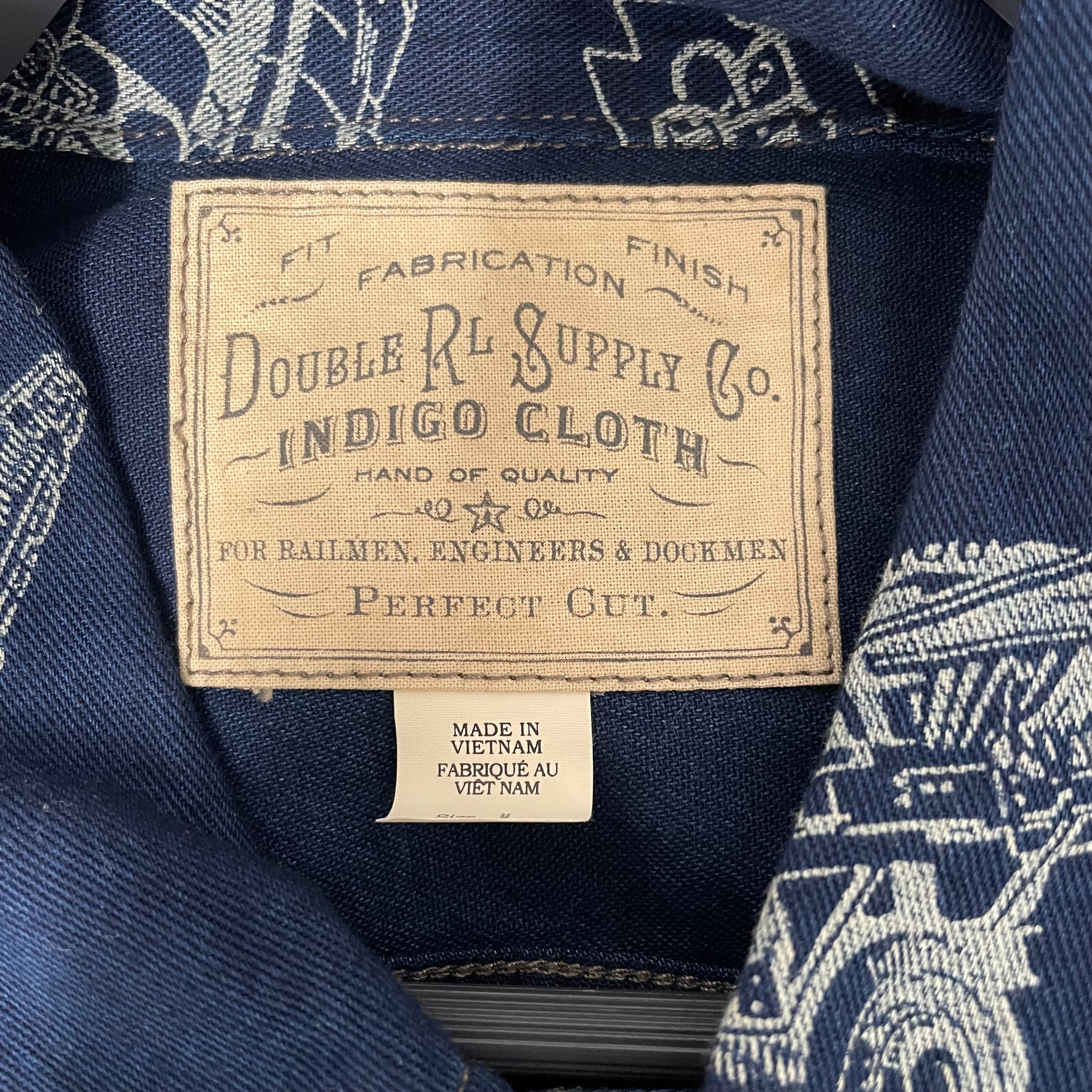 RRL/LS Shirt/S/Cotton/BLU/Graphic/TRAIN GRAPHIC view 3