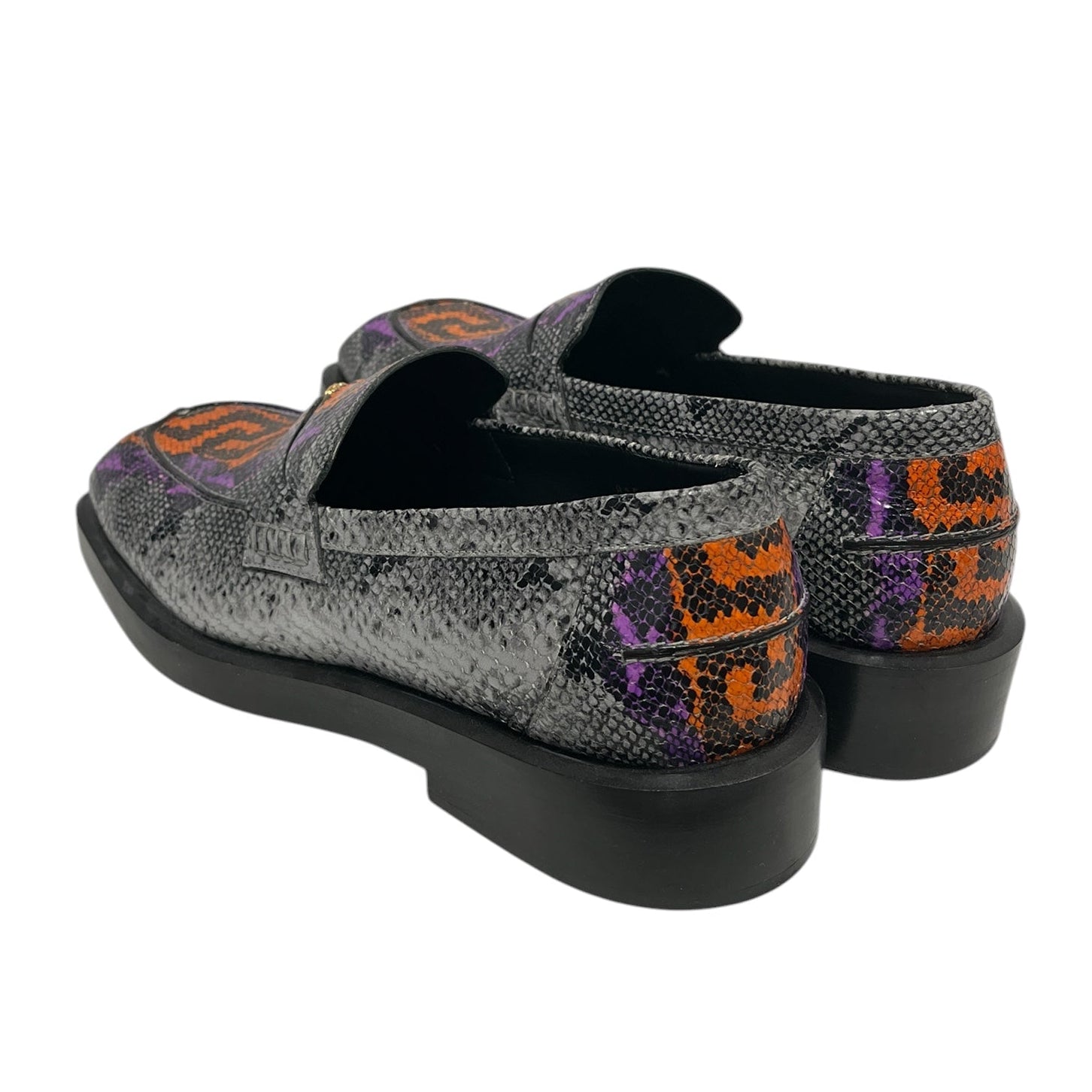 VERSACE/Loafers/US 10/Animal Pattern/Leather/MLT/Embossed Penny Loafers view 2