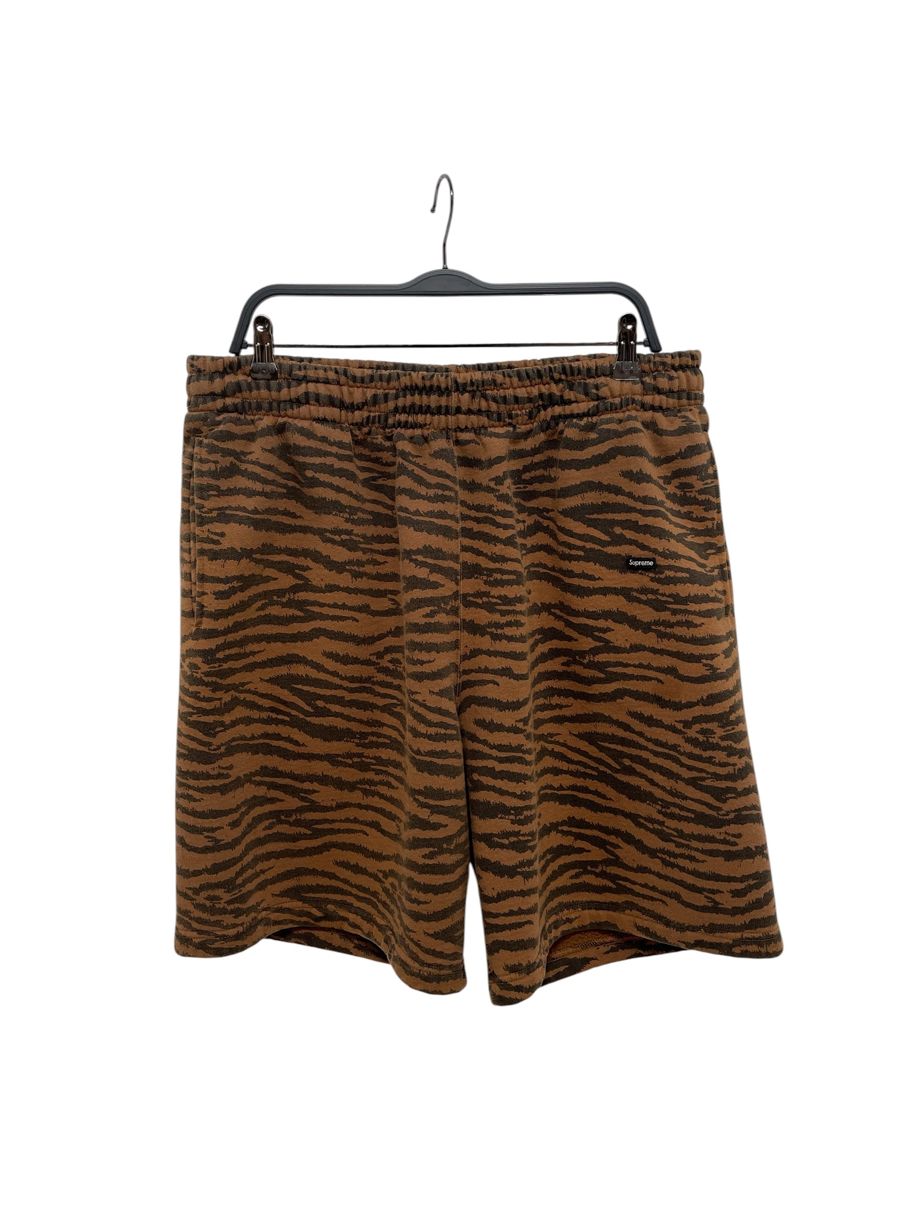 Supreme/Shorts/L/Cotton/BRW/Animal Pattern/BLK TIGER PRINT/BLK LOGO BOX view 1
