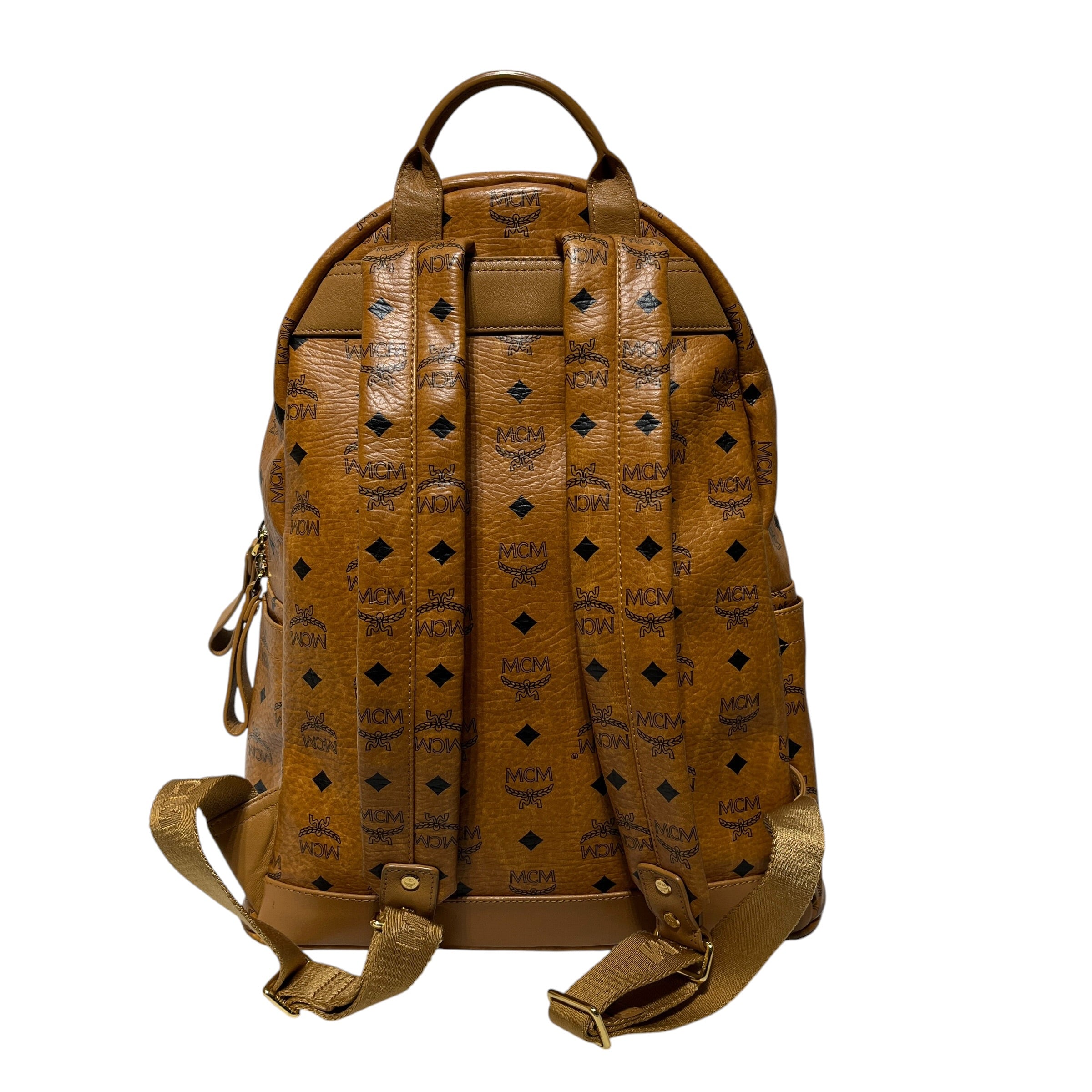 MCM/Backpack/Leather/RED/Studded Backpack view 2