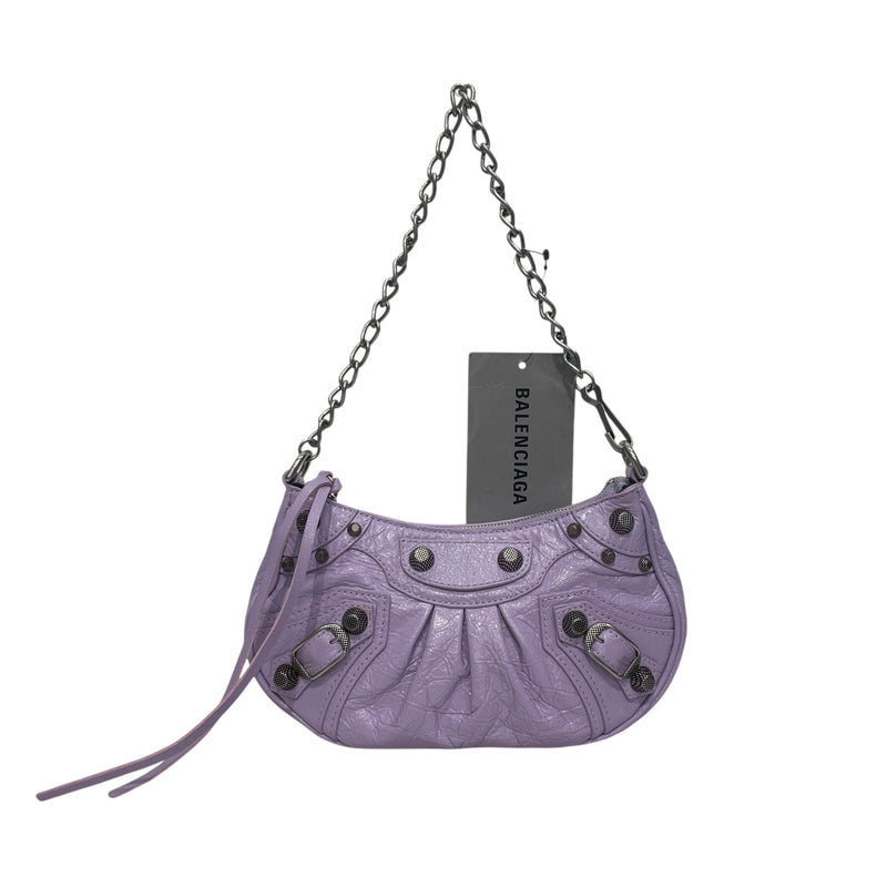 BALENCIAGA/Cross Body Bag/OS/Leather/PPL/LAVENDER CROSS BODY CAGOLE