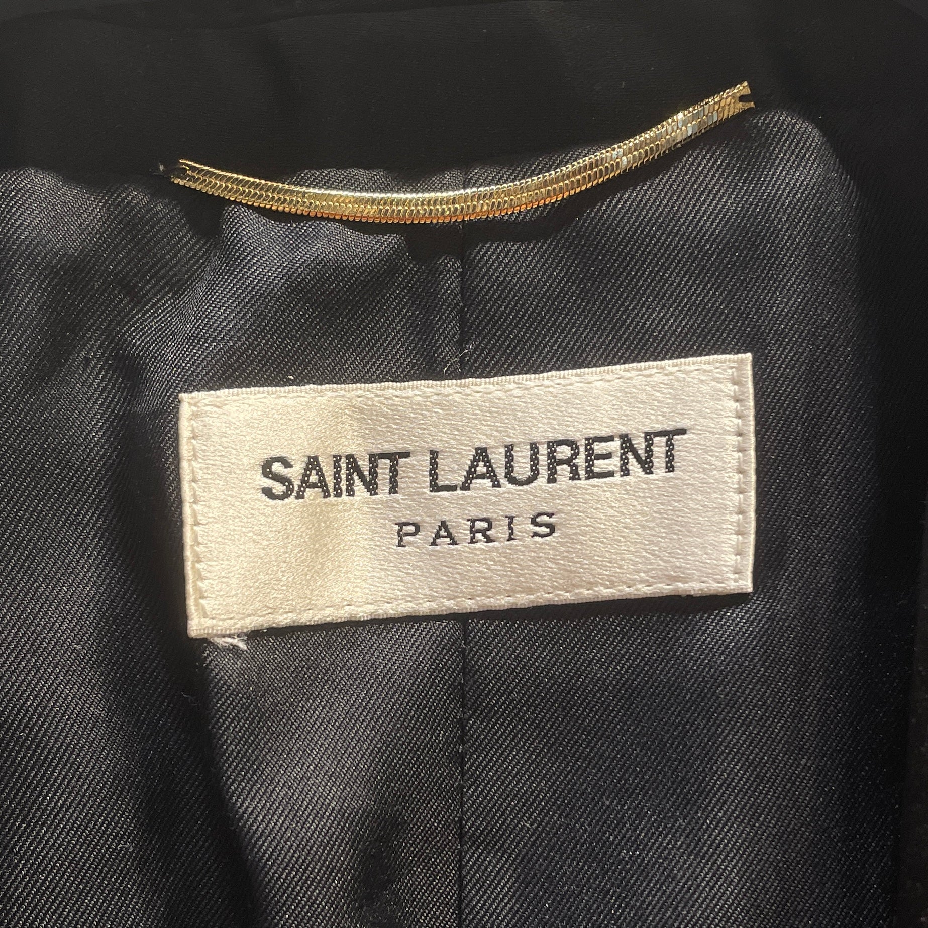 SAINT LAURENT/Jacket/Cotton/BLK/BLAZER/ SILK COLLAR view 3