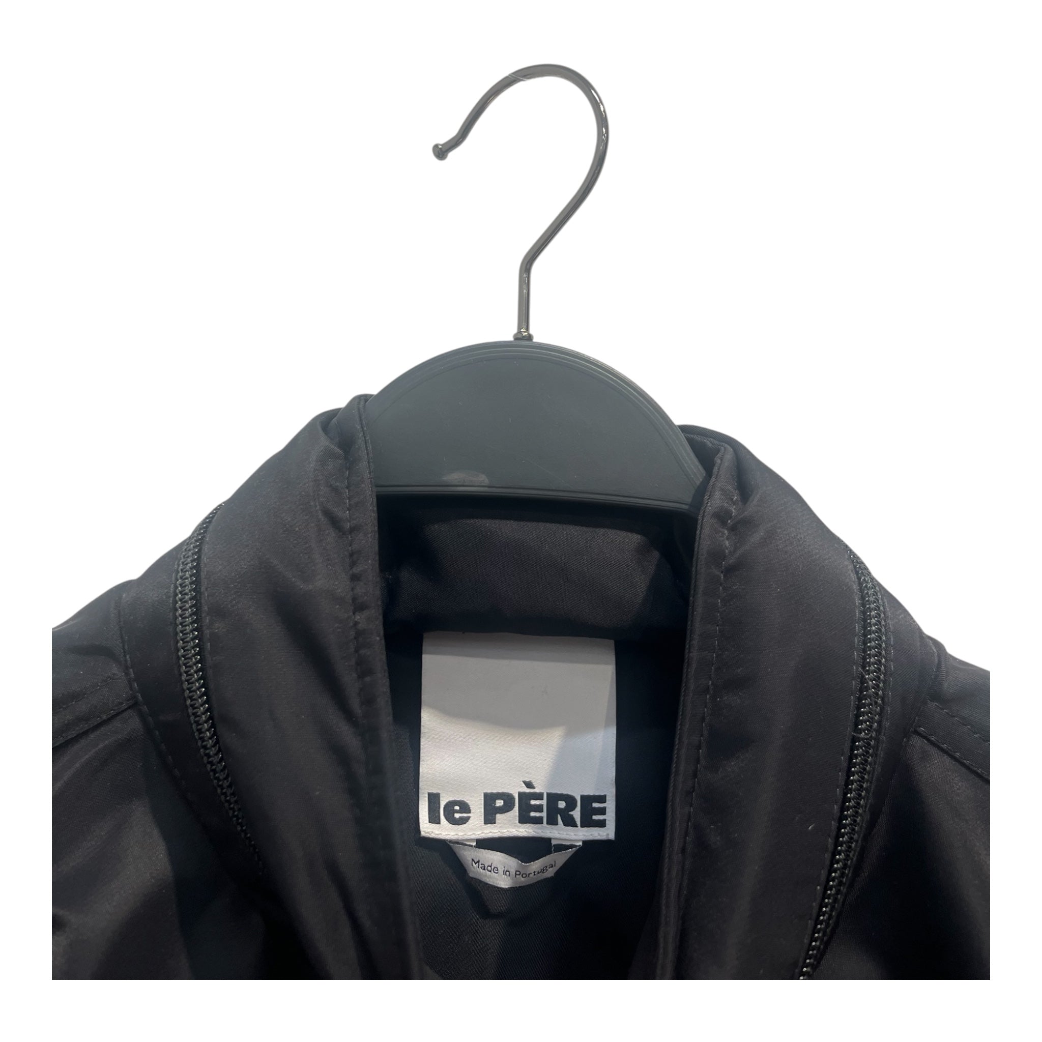 LE PERE/SS Shirt/L/BLK/HOODIE ZIP COLLAR view 3