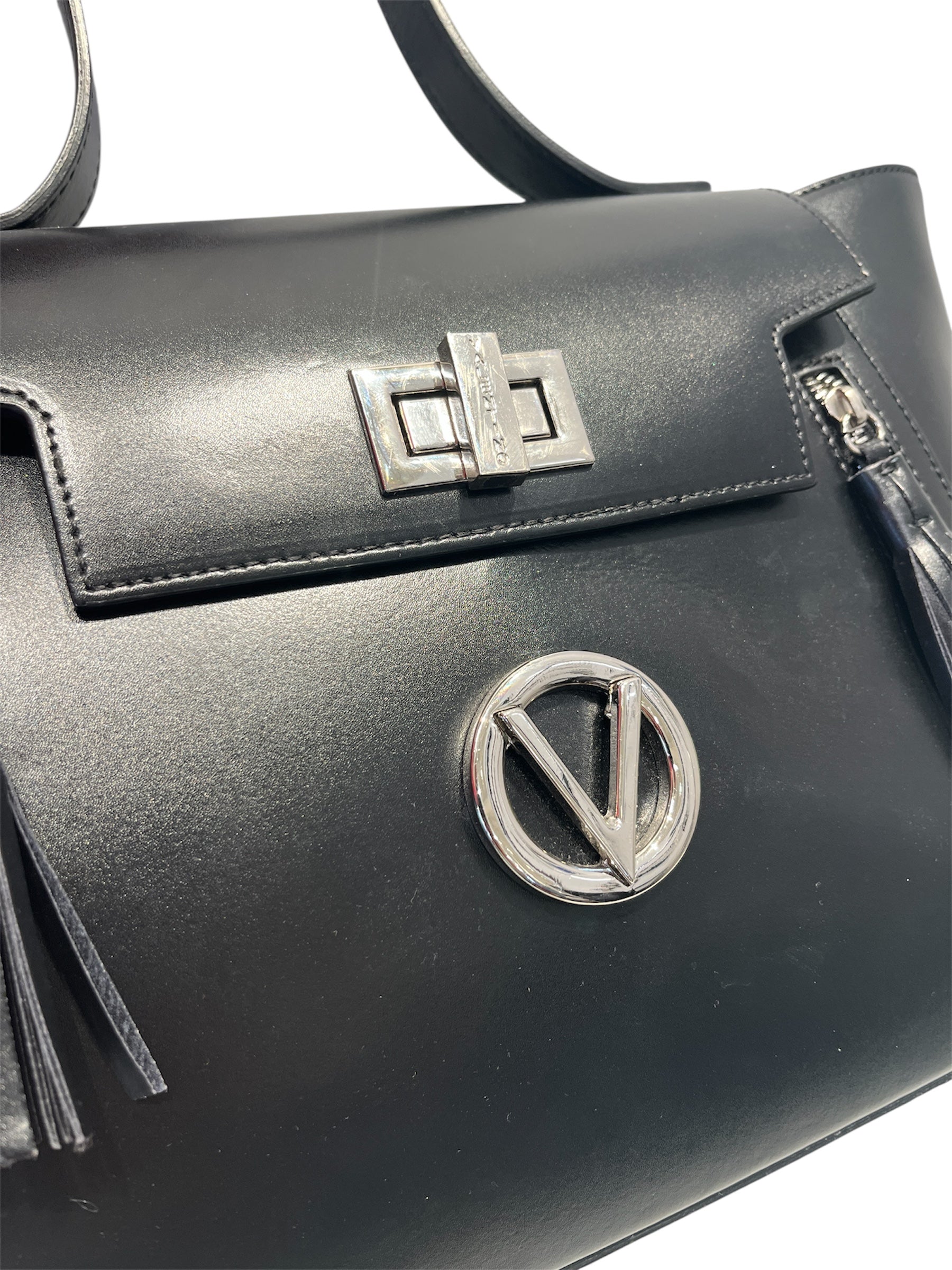 MARIO VALENTINO/Bag/Leather/BLK/CLASSIC LEATHER TOTE view 6