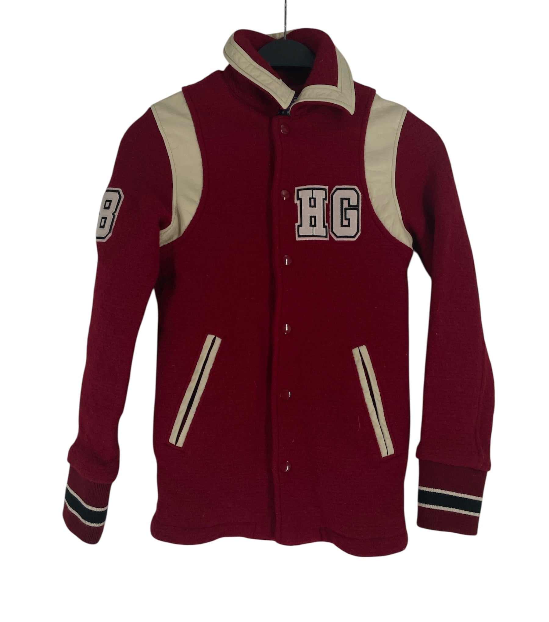 HYSTERIC GLAMOUR/Jacket/Graphic/RED/RED VARSITY -CRM -WHT view 1