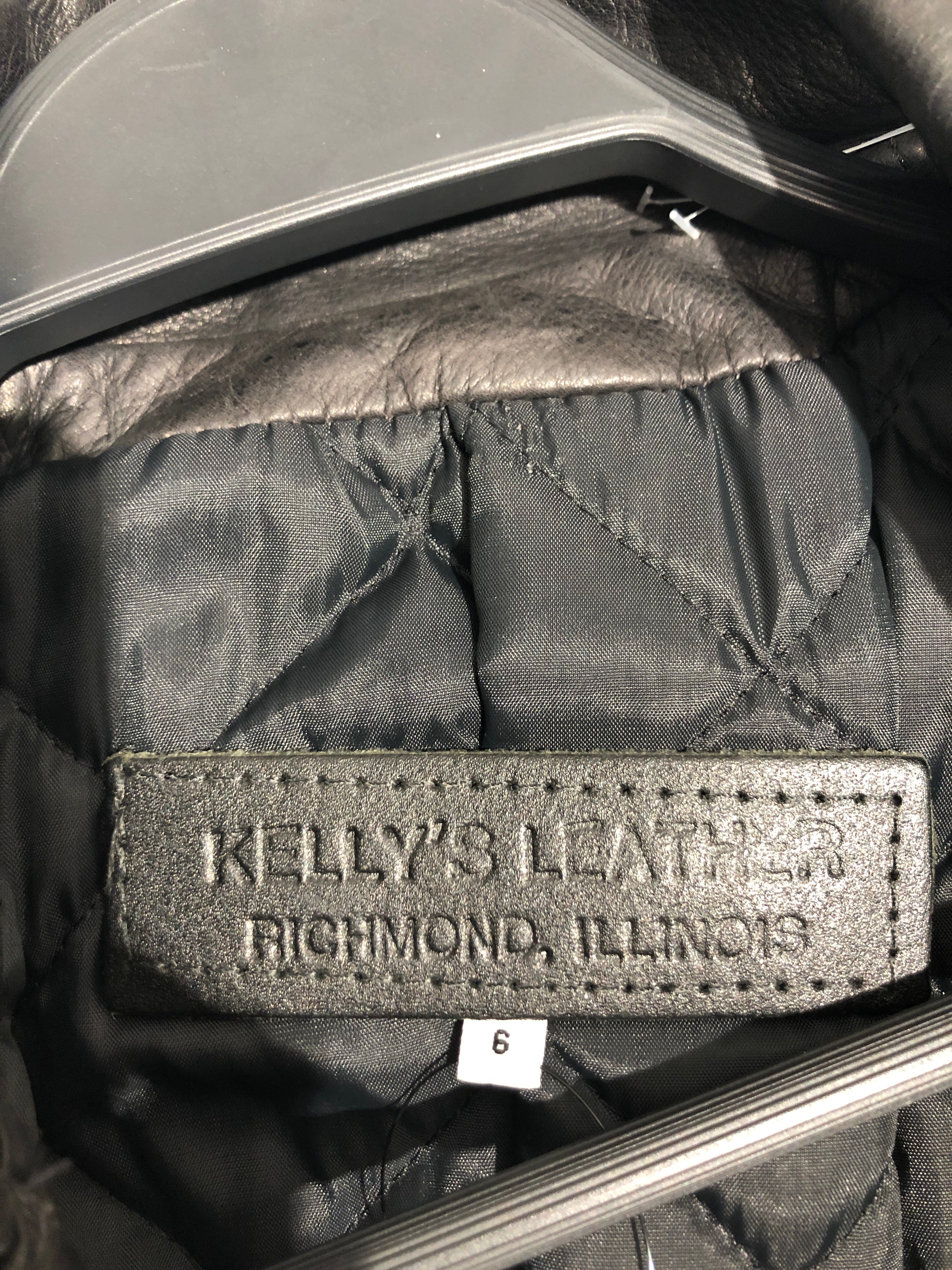 kelly's leather/Vintage/Leather Jkt/6/Leather/BLK/fringe leather jacket view 3