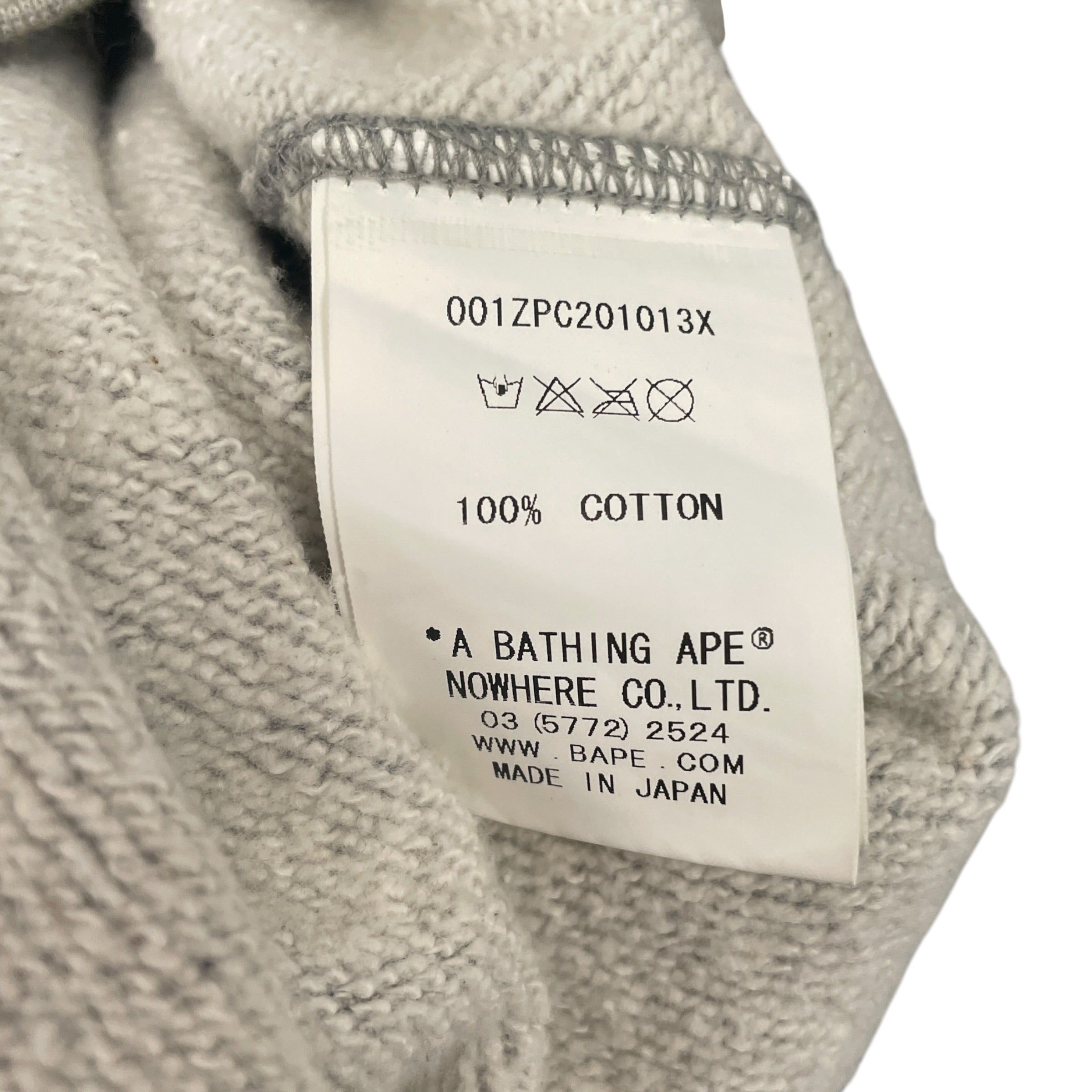 A BATHING APE/Zip Up Hoodie/XL/Cotton/GRY/SHARK/HALF CAMO view 4