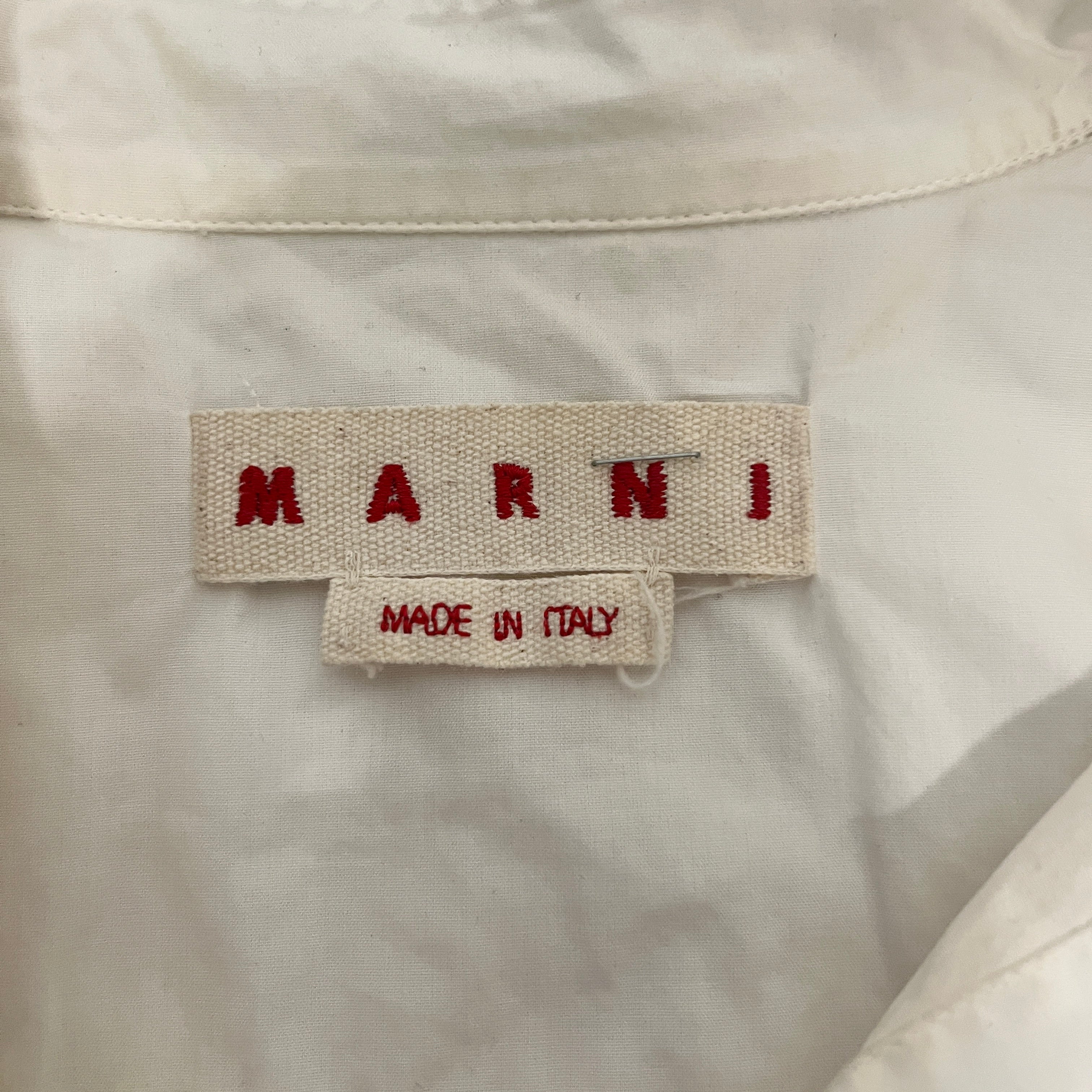 MARNI/3|4S Shirt/36/Cotton/WHT/BEIGE STITCHING BNWT view 3