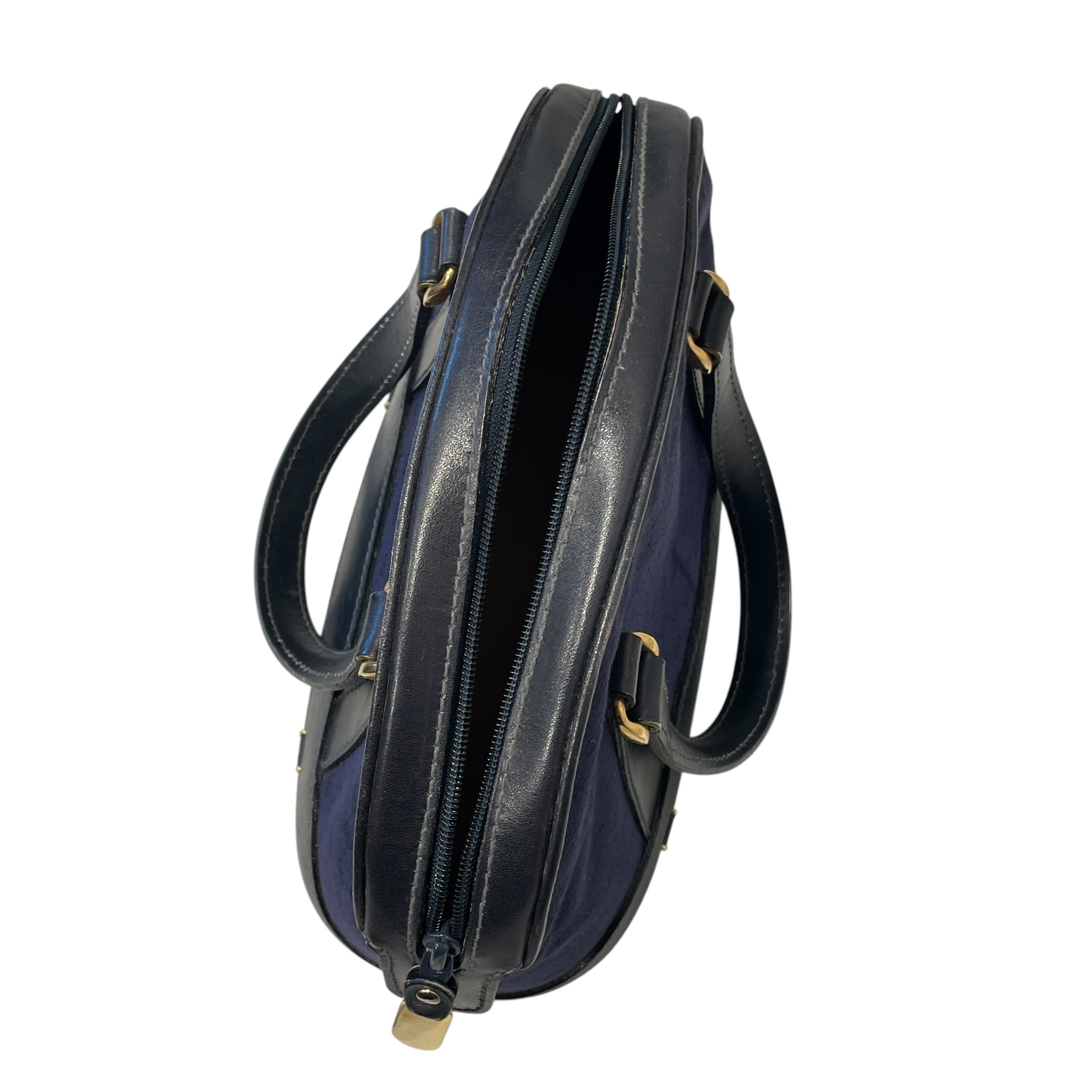 GUCCI/Bag/Monogram/Cotton/BLU/1980's Boston Bag view 6