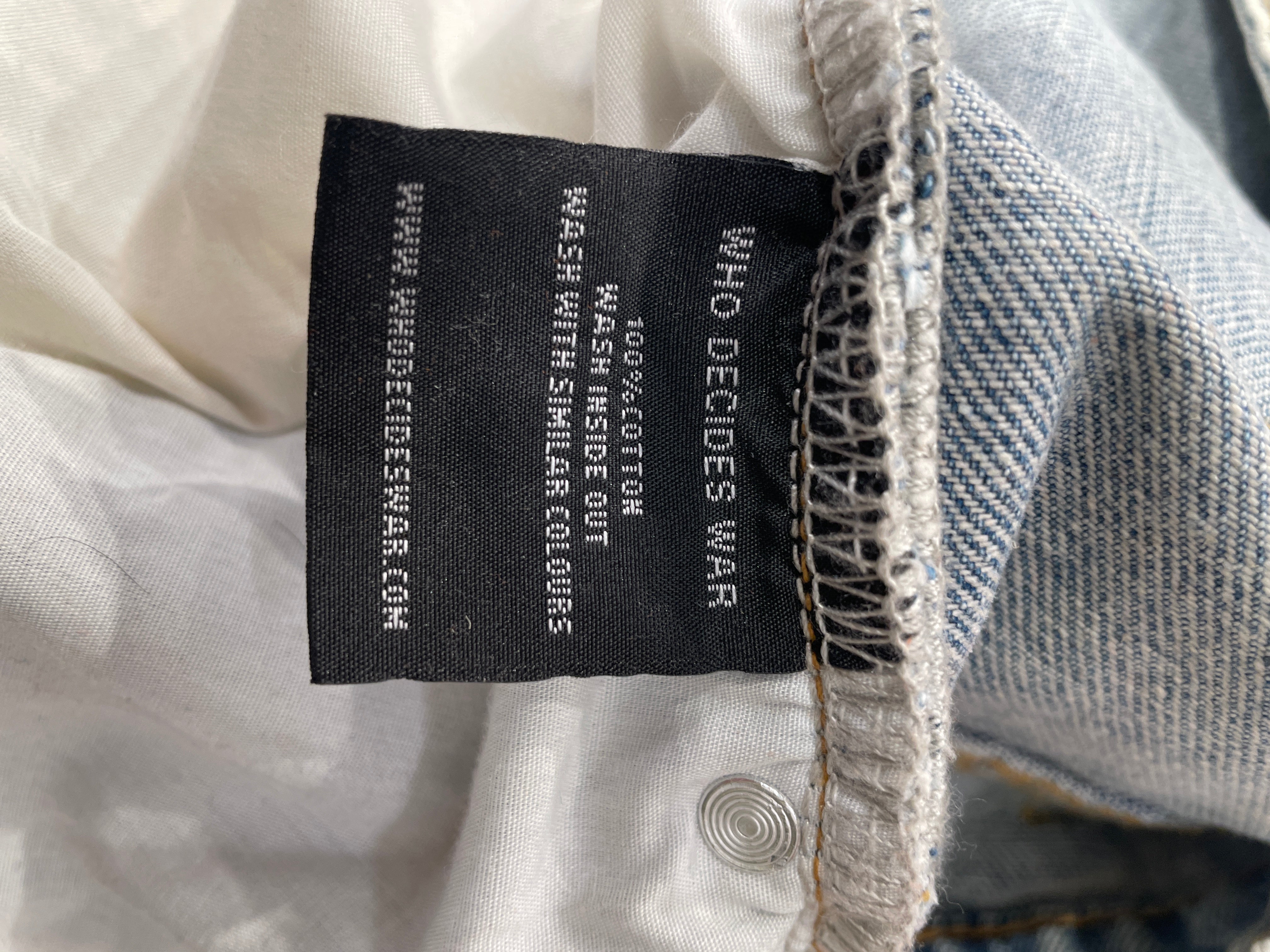WHO DECIDES WAR/Pants/40/Denim/IDG/Distressed/MLT CATHEDRAL PATCH view 3