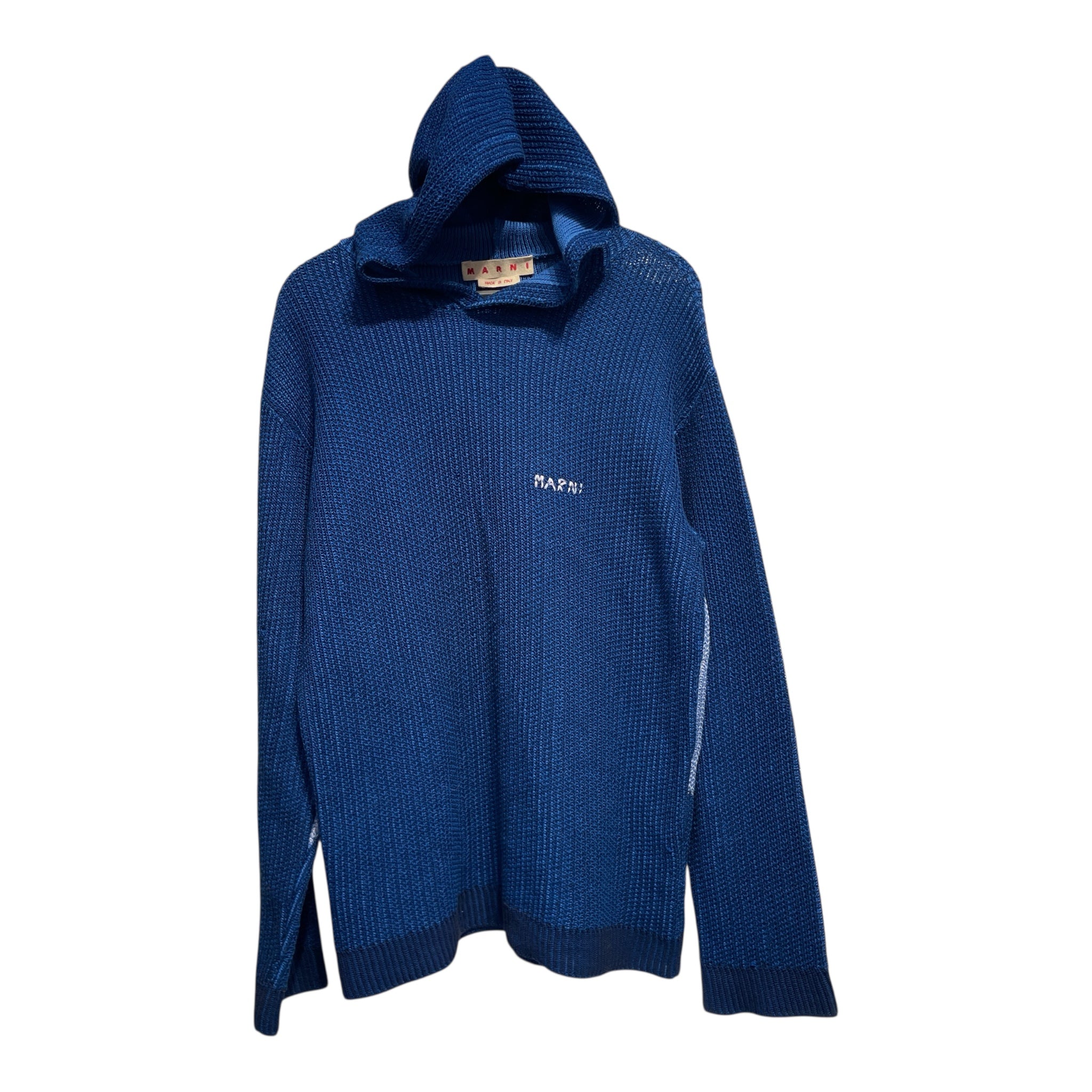MARNI/Hoodie/52/Acrylic/BLU/Knit sweater Back Circle view 1