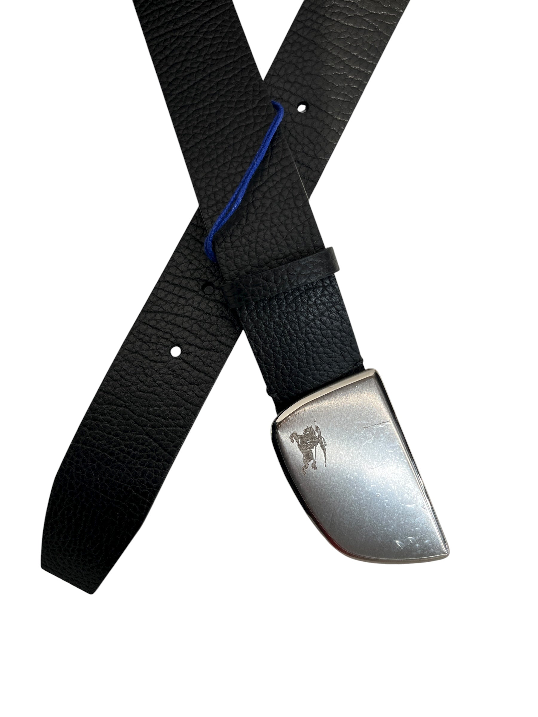 BURBERRY LONDON/Belt/Leather/BLK/SLV BUCKLE view 2