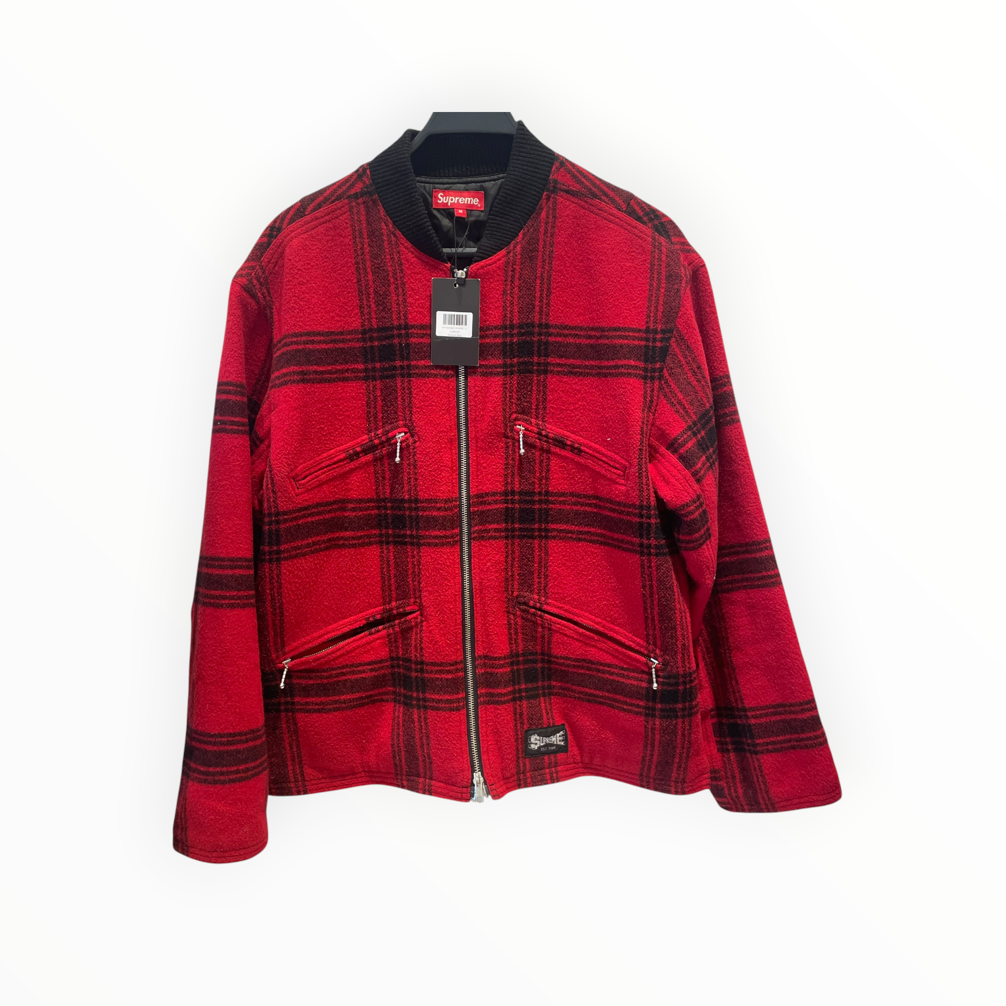 Supreme/Blouson/M/Wool/RED/Plaid/ZIP CAR JACKET view 1