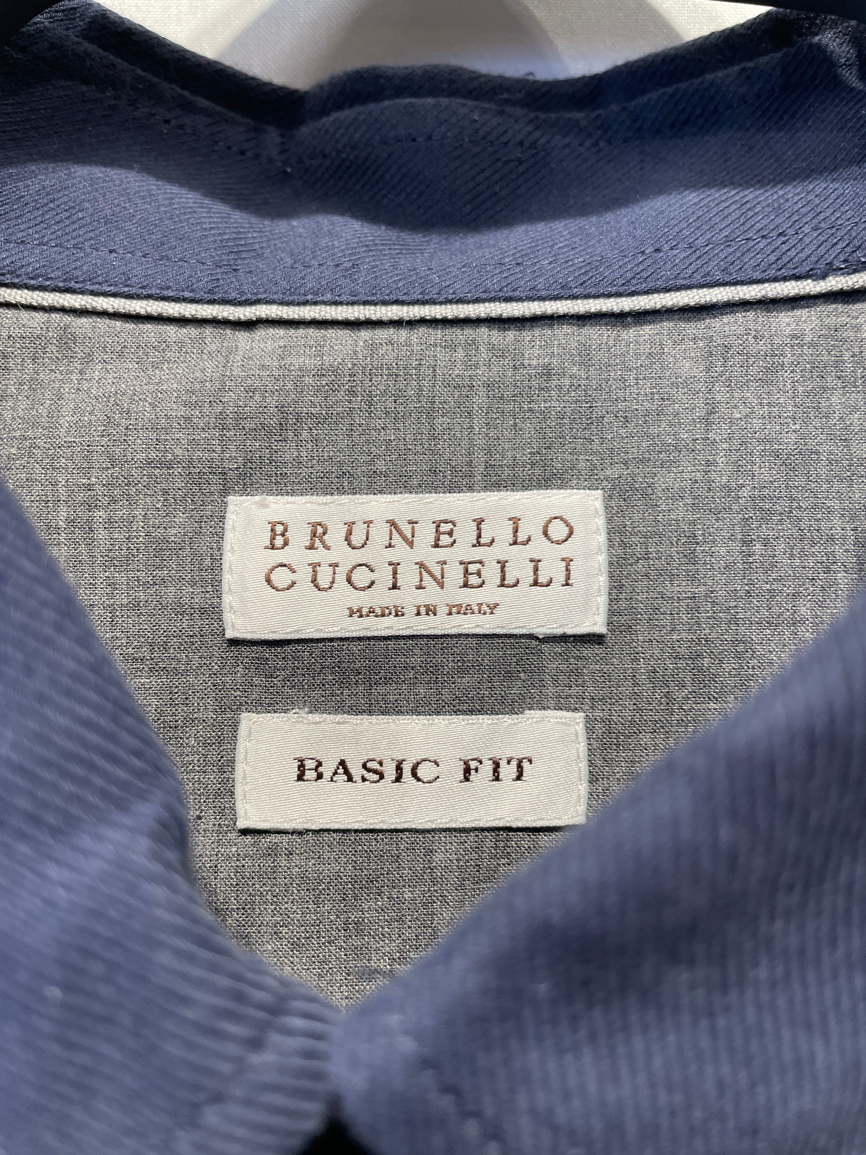 BRUNELLO CUCINELLI/LS Shirt/XXL/Cotton/NVY/ view 3